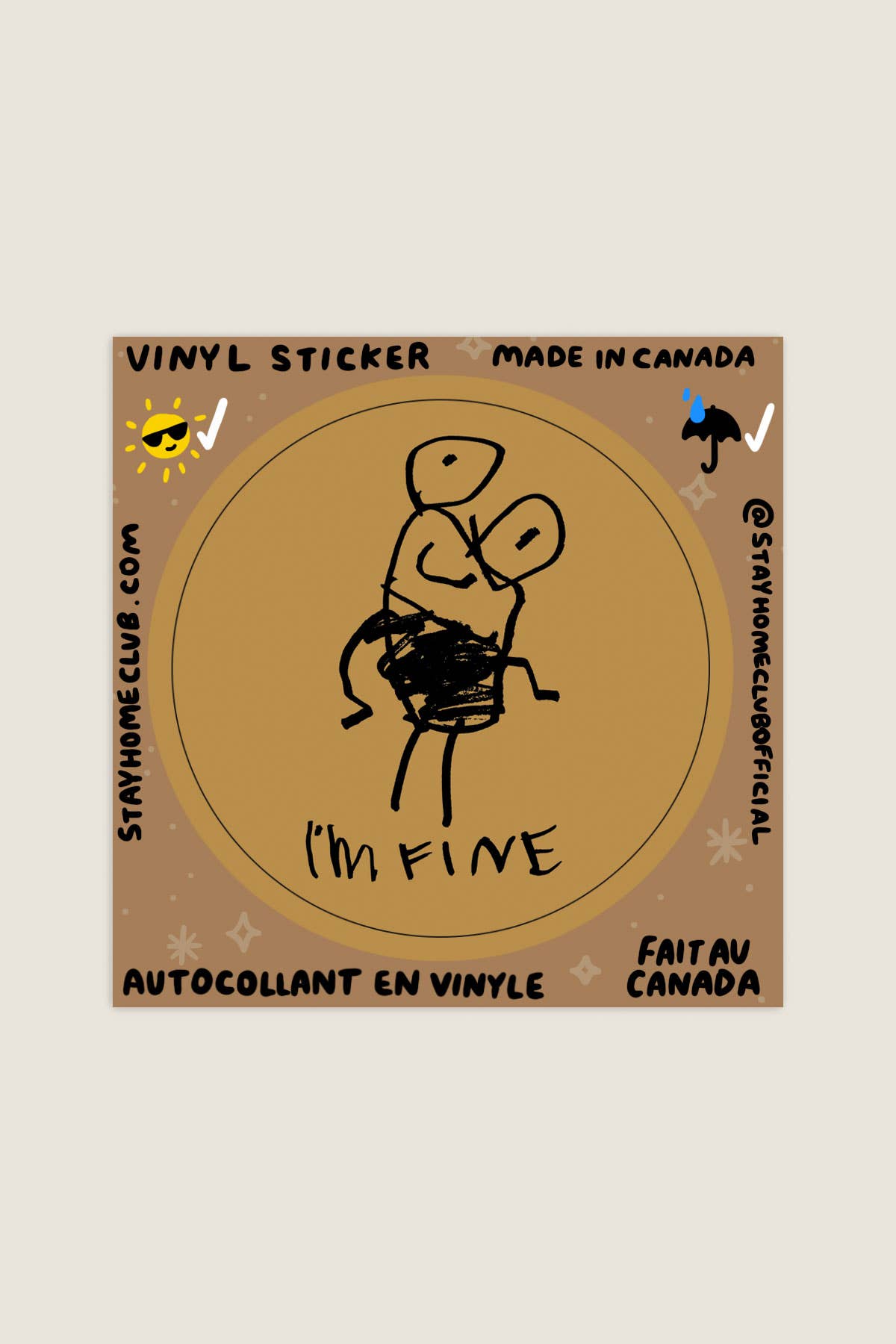 I'm Fine Sticker | Waterproof Vinyl Sticker - Proper