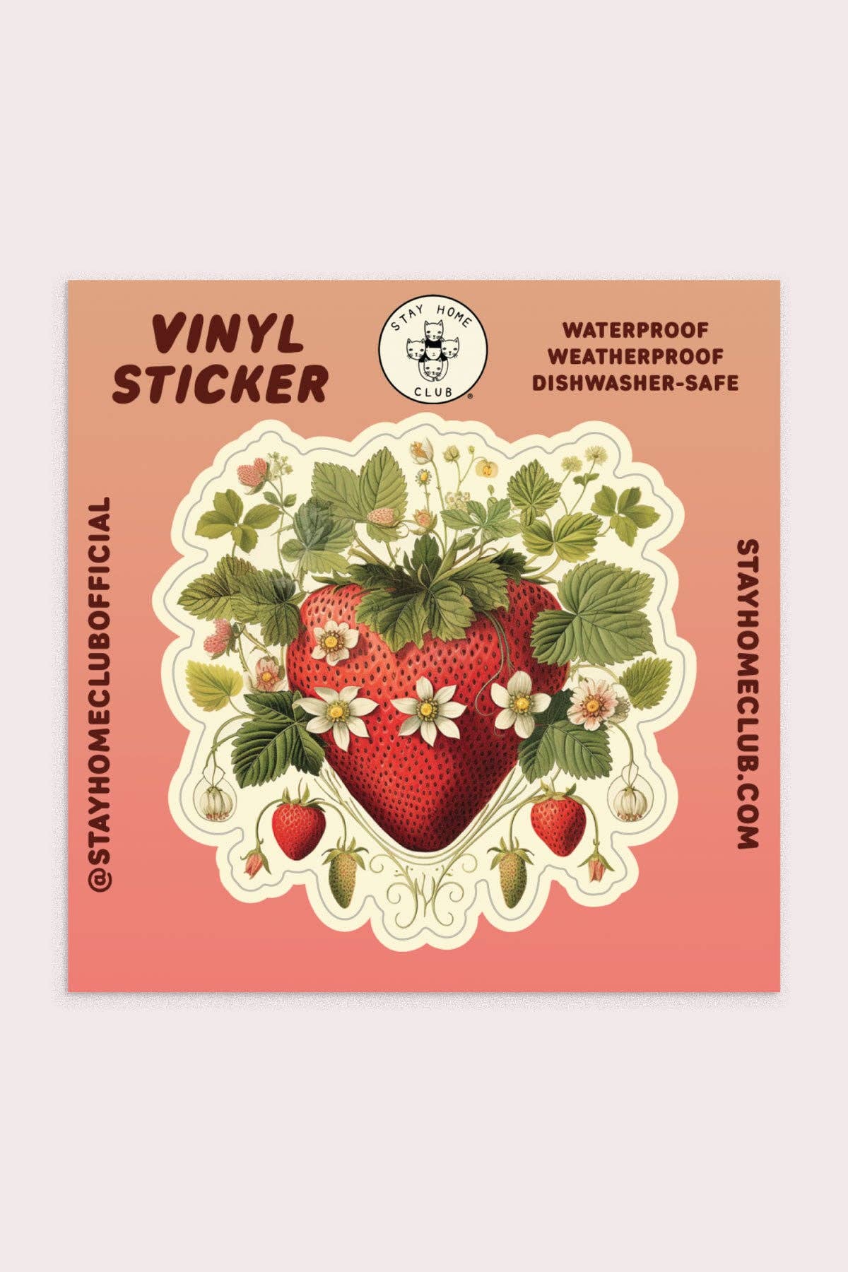 Strawberry Valentine Vinyl Sticker - Proper