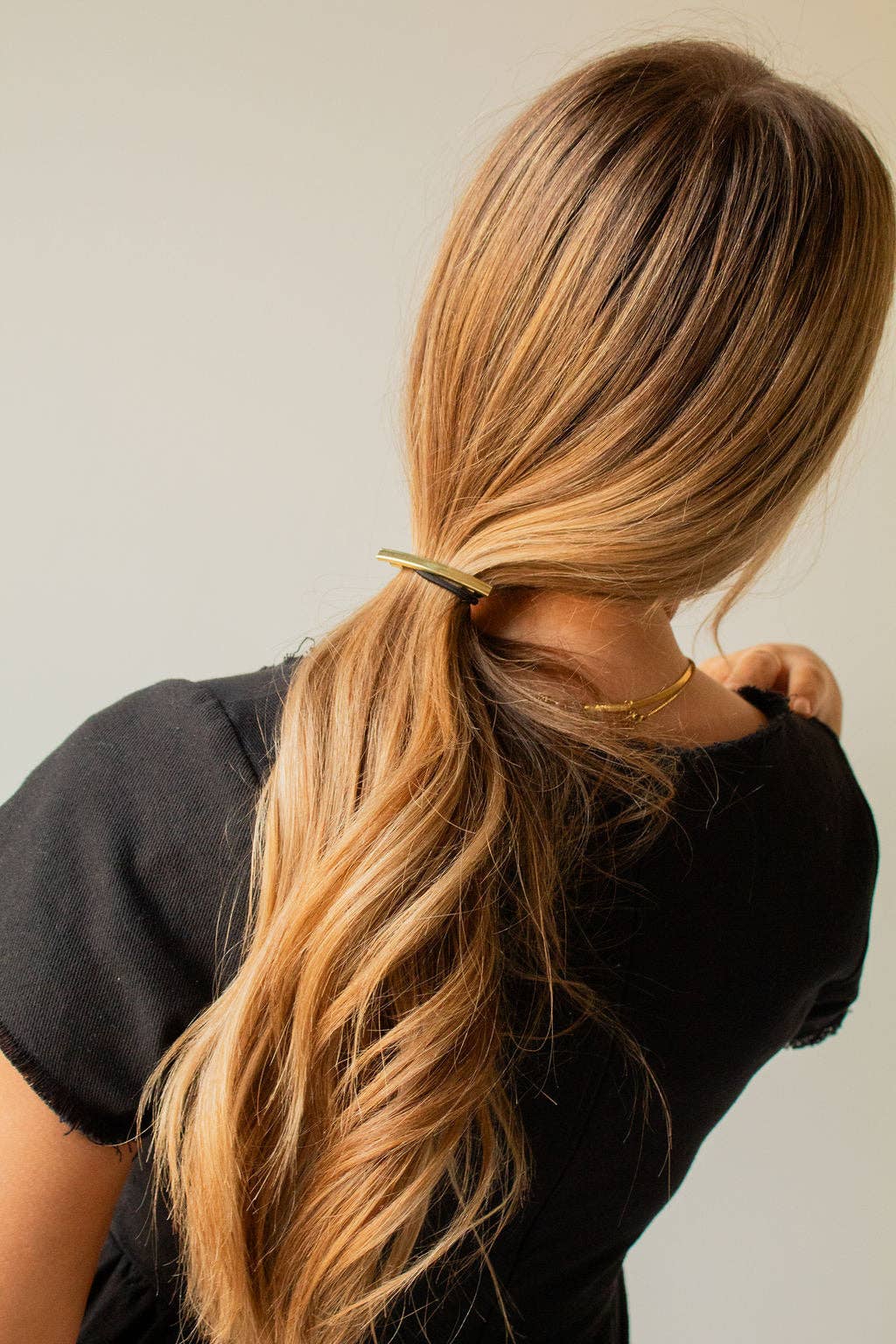 Skinny Gold Bar Hair Tie - Proper