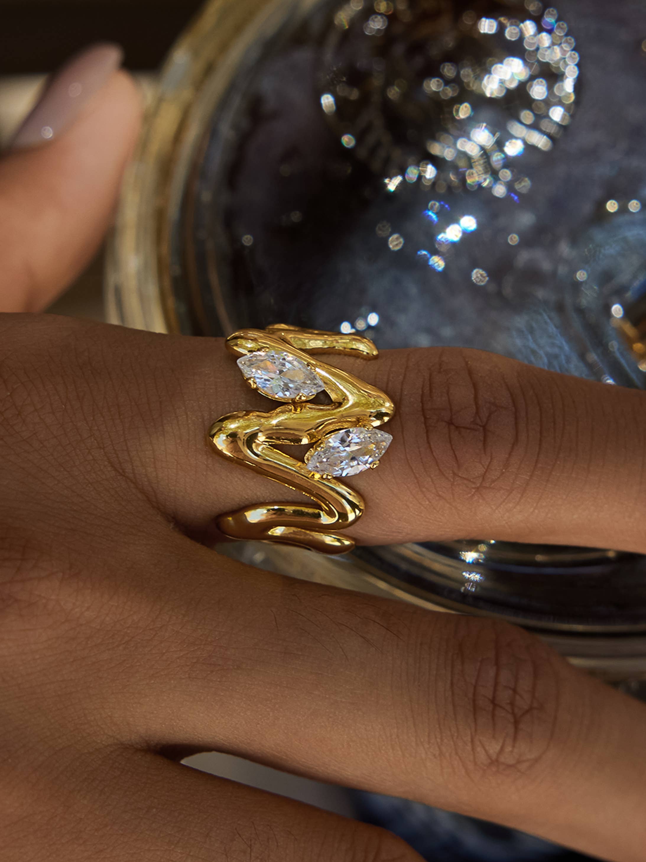 Lumi Abstract CZ Ring - Proper