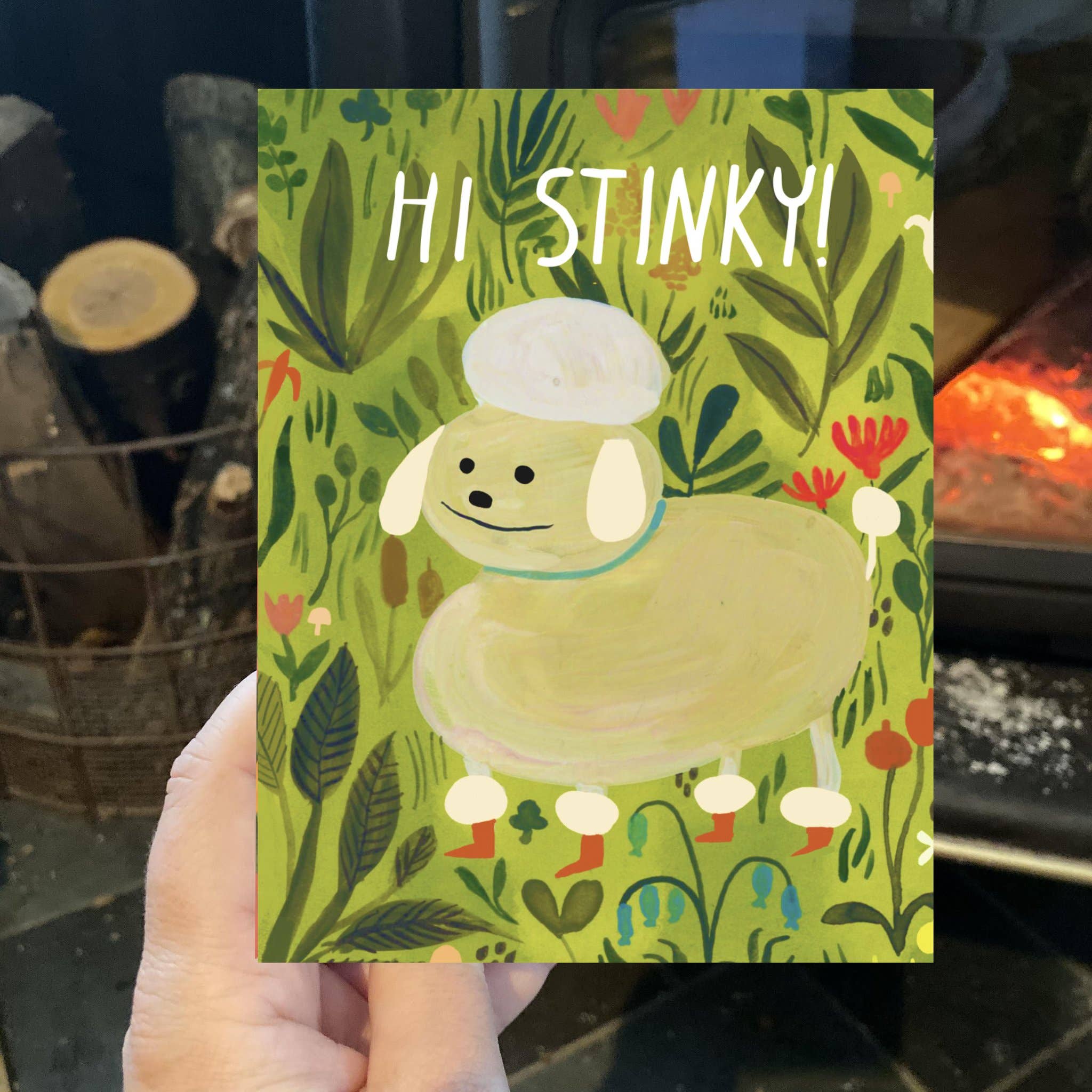 Hi Stinky Greeting Card - Proper
