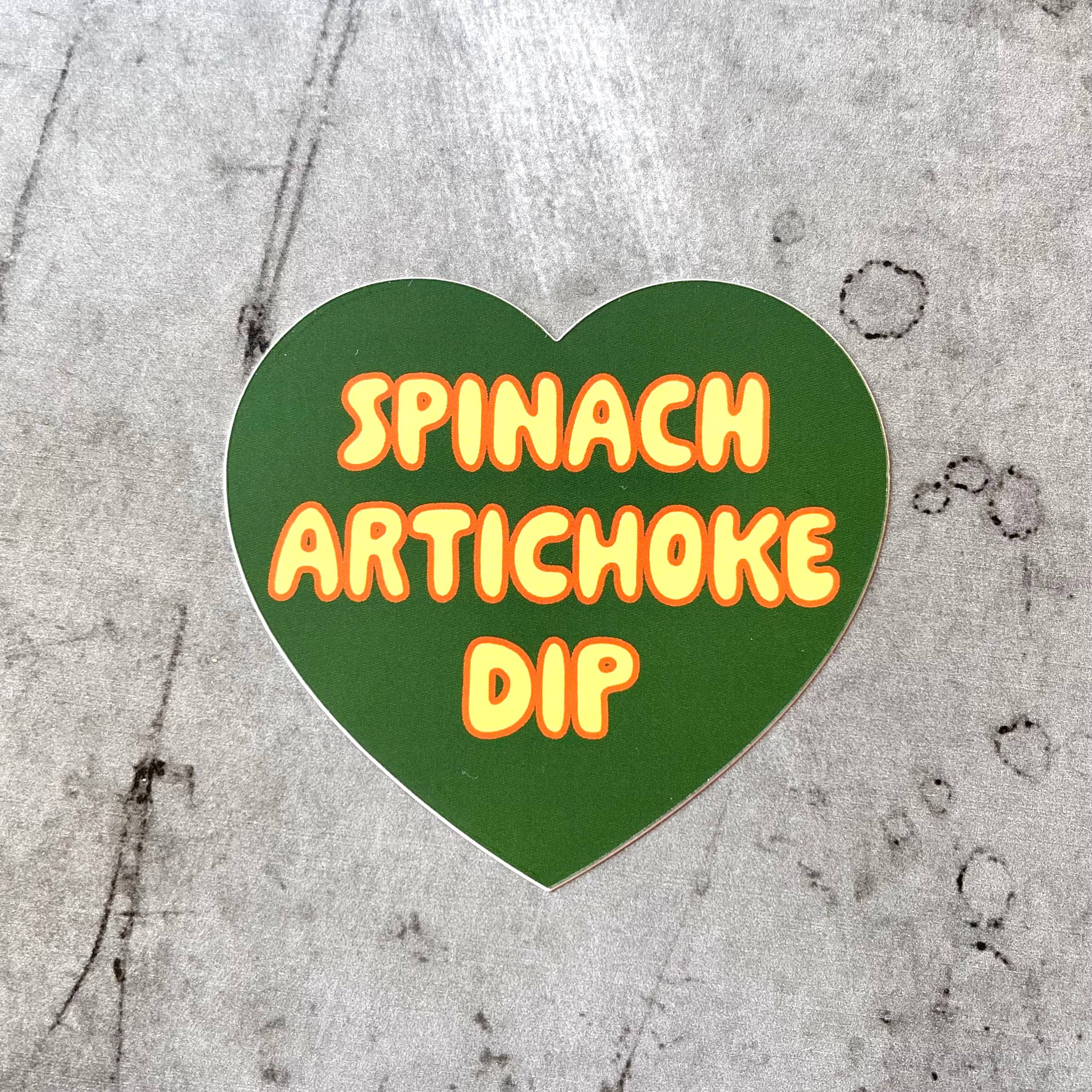 Spinach Artichoke Dip Heart Sticker - Proper