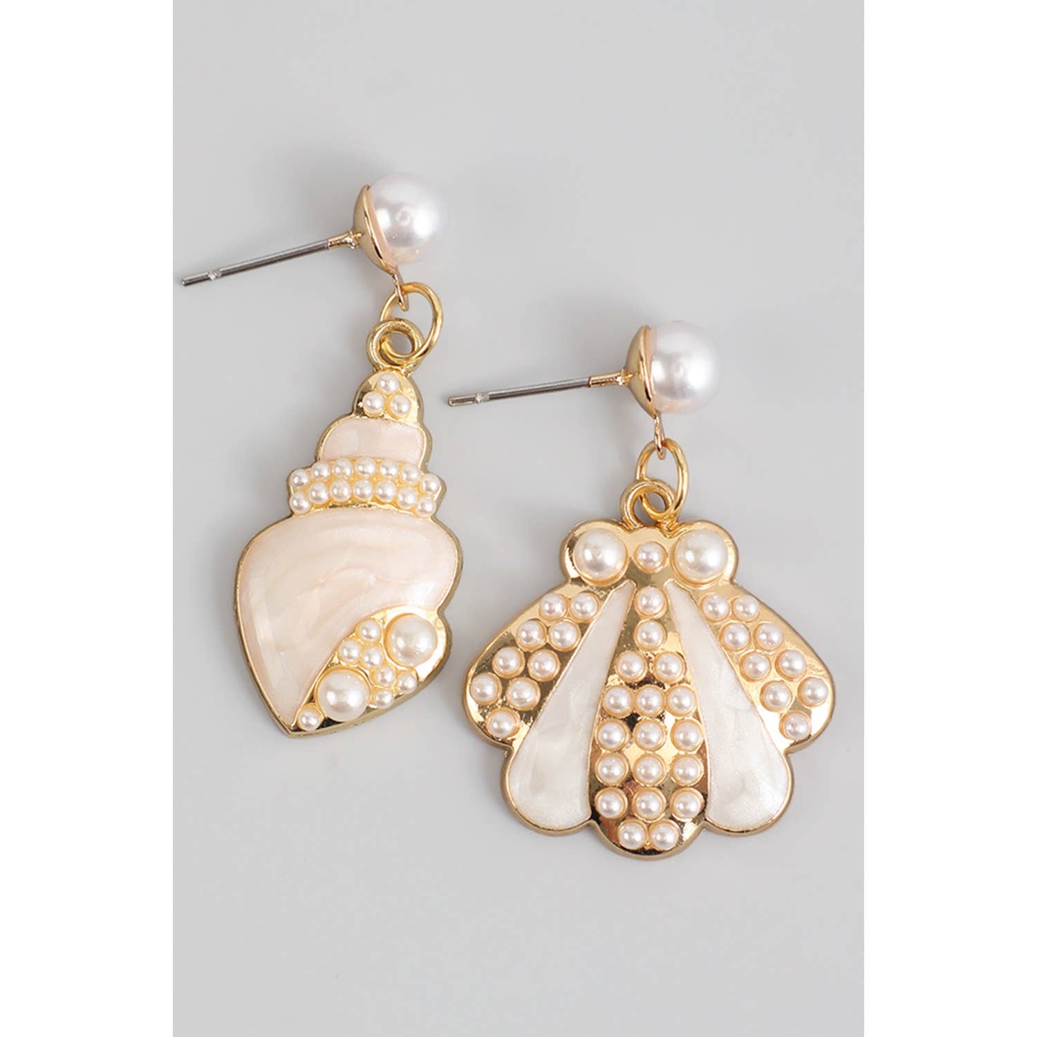 Clam and Horn Shell Earrings - Proper