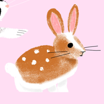 Usagi Three - Baby Card - Proper