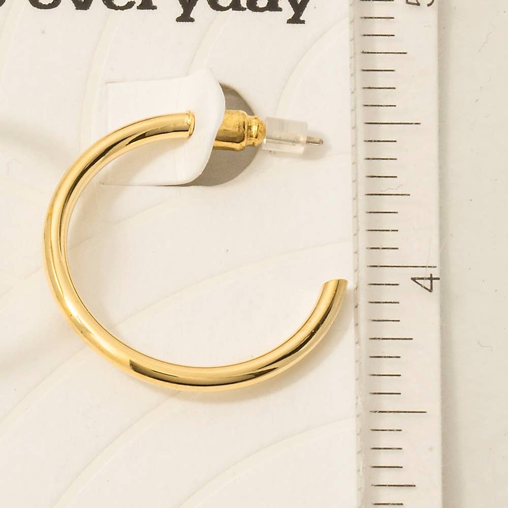 25Mm Dainty Tube Hoop Earrings - Proper