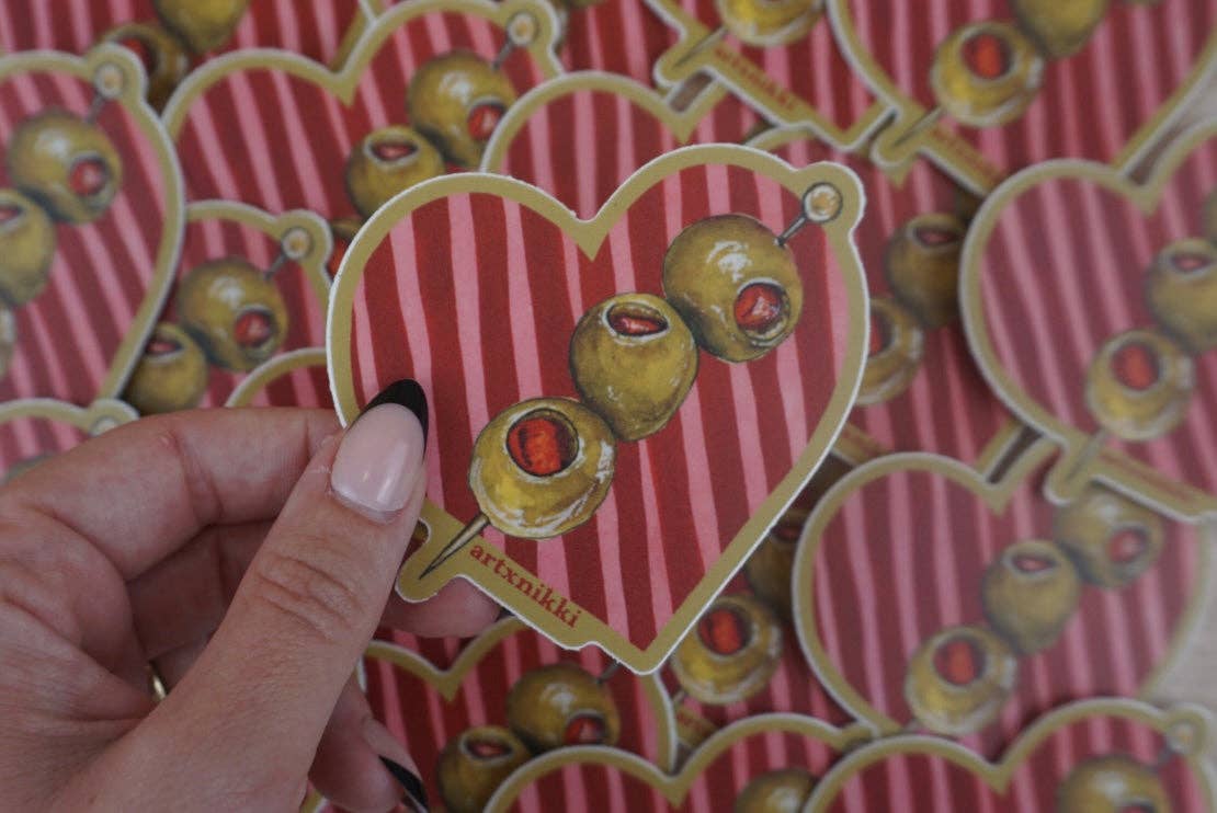 Olive Heart Sticker - Proper