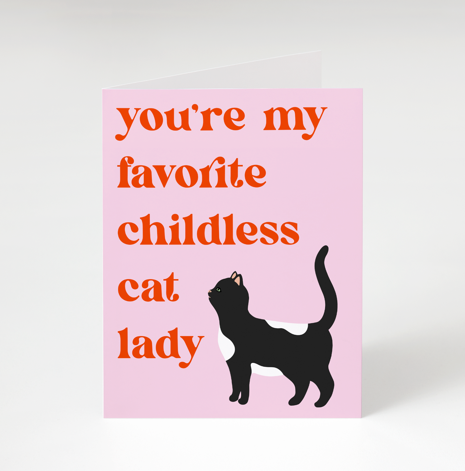 Childless Cat Lady Greeting Card - Proper
