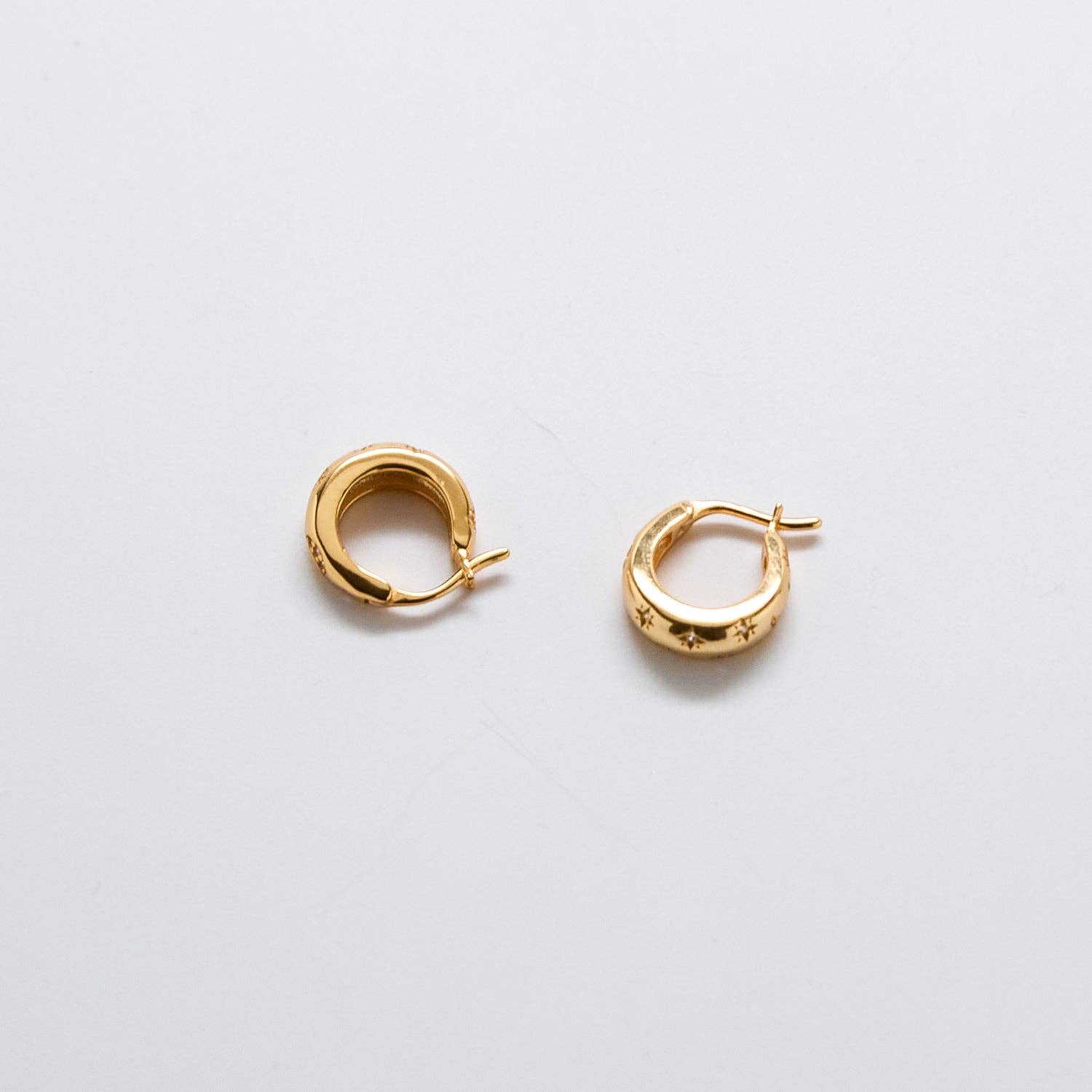 Moon & Star Hoop Earrings