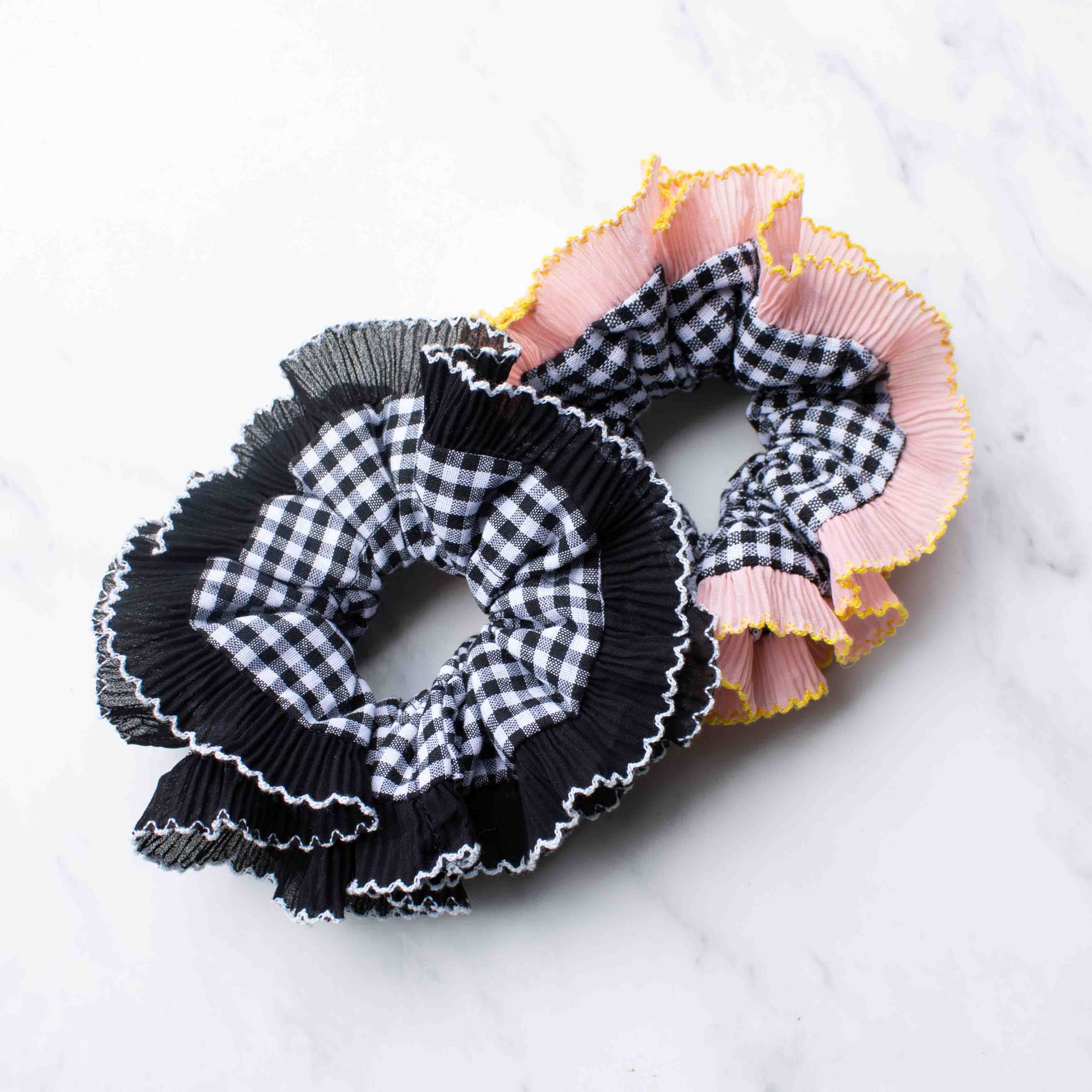 Pleated Ruffle Hair Scrunchies - Proper