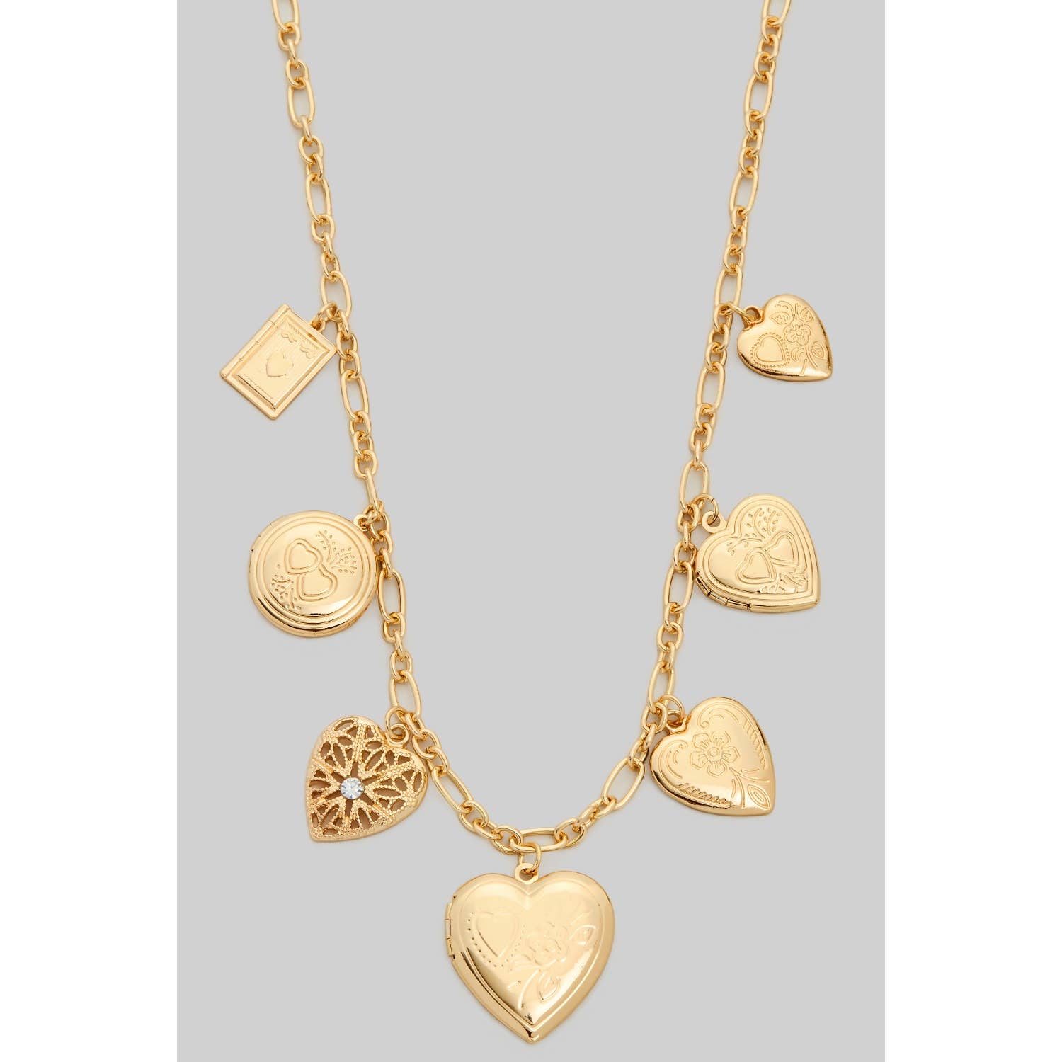 Seven Charm Locket Necklace - Proper