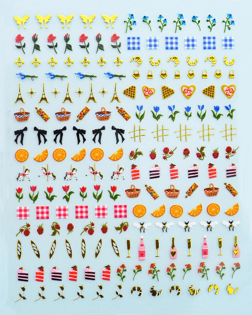 Nail Art Stickers - Picnic (Paris) - Proper