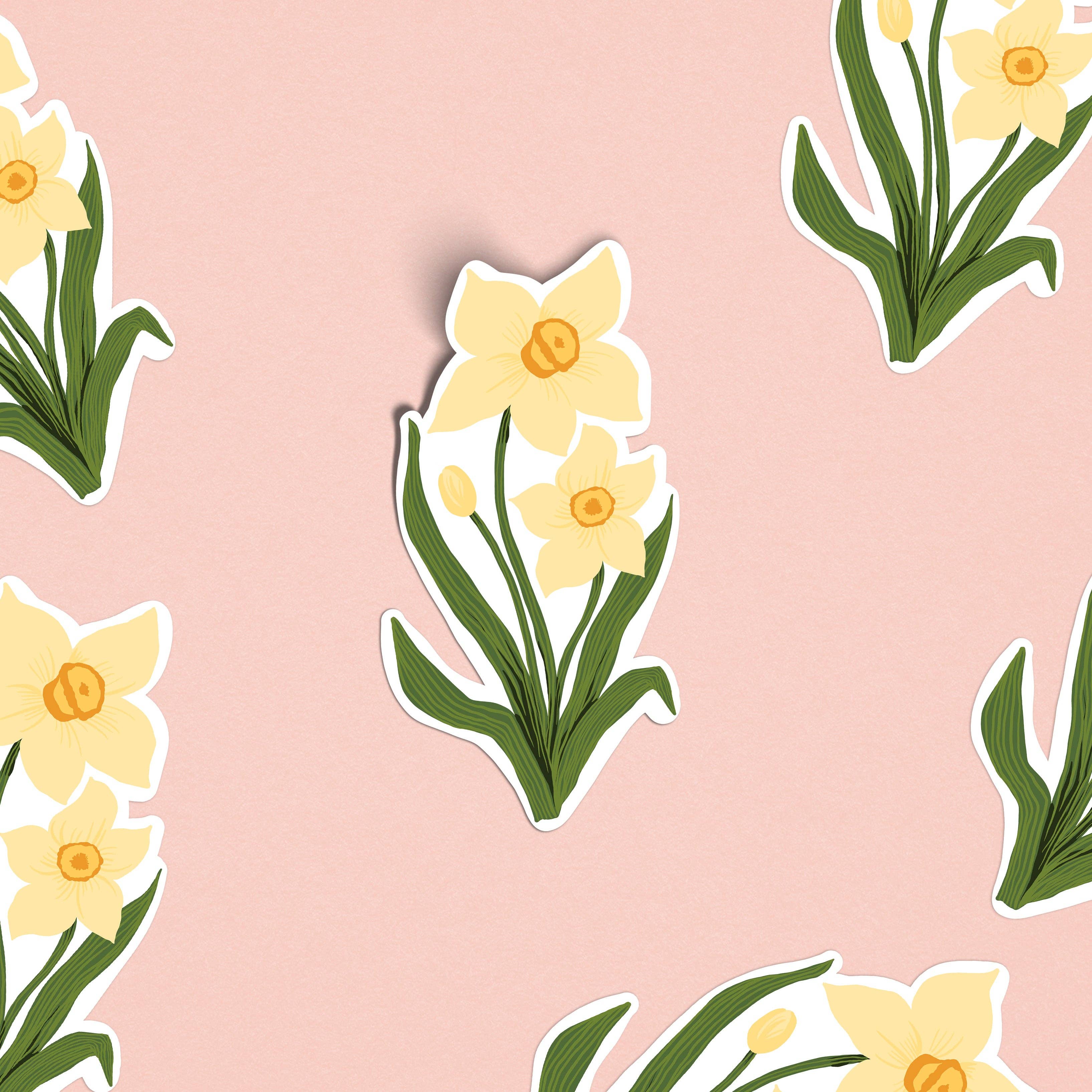 Daffodils Illustrated Sticker - Proper