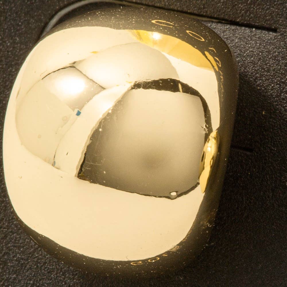 Gold Dipped Spherical Hoop Earrings - Proper