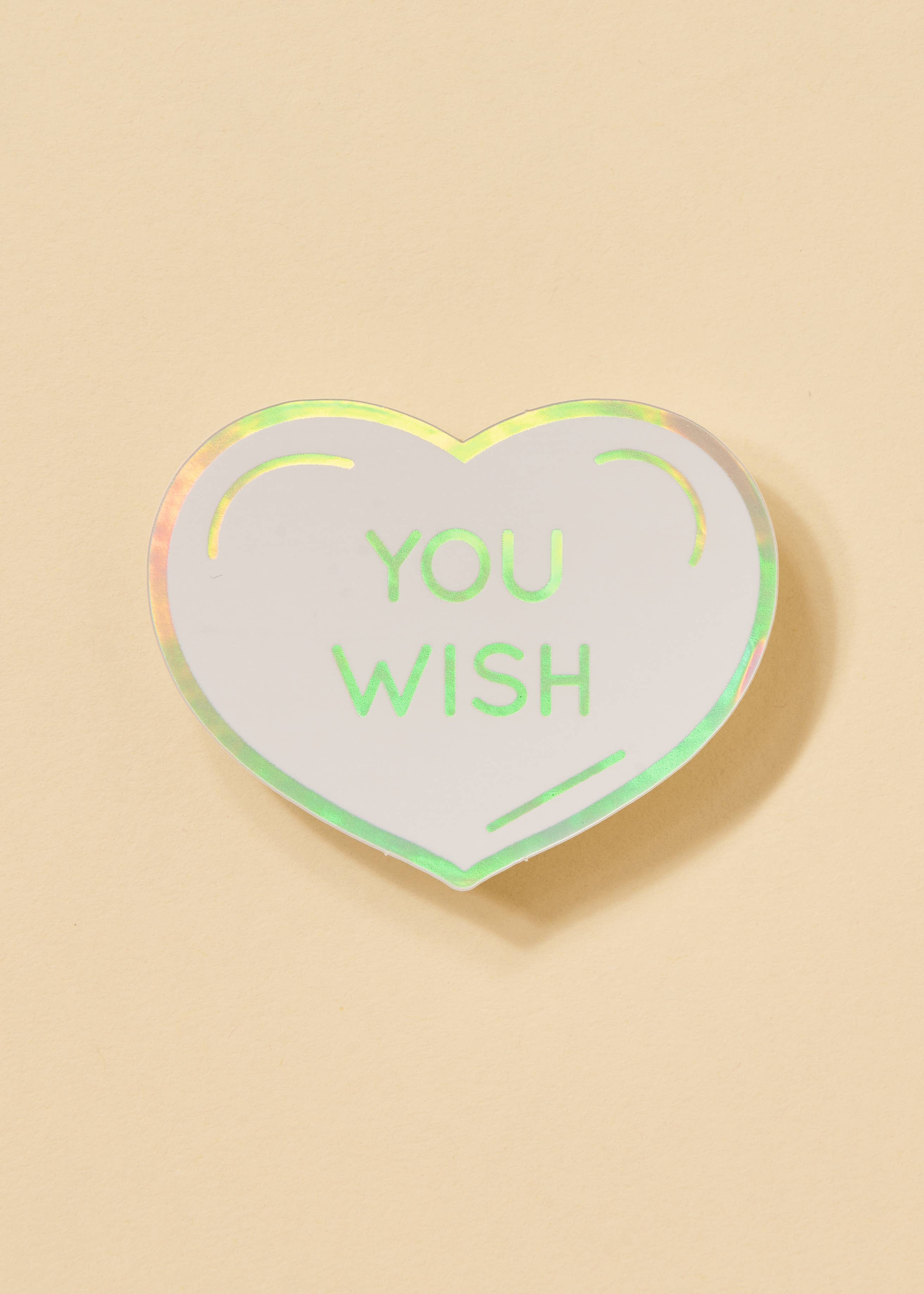 You Wish Holographic Heart Sticker - Proper