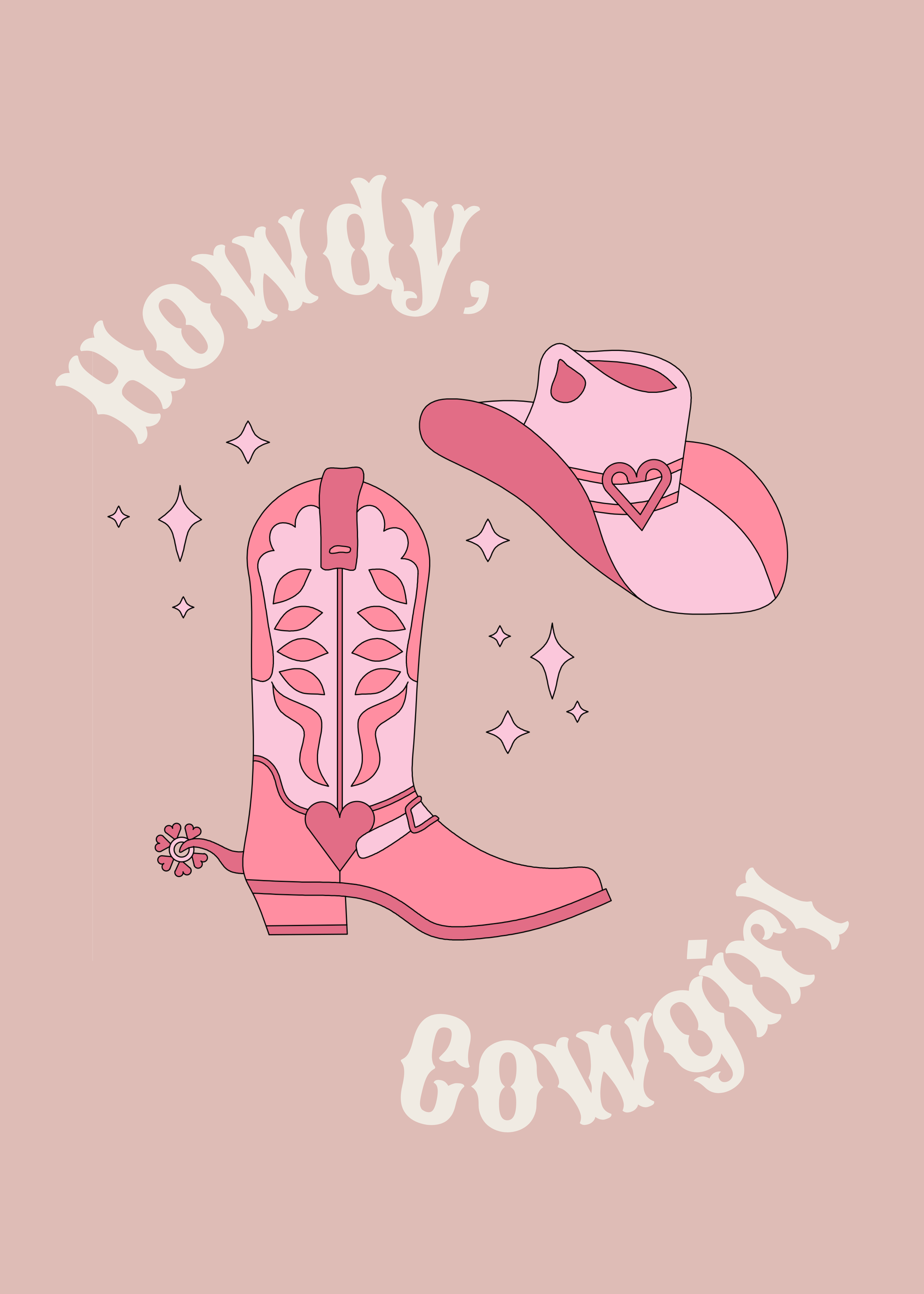 Howdy, Cowgirl Embroidery Kit - Proper