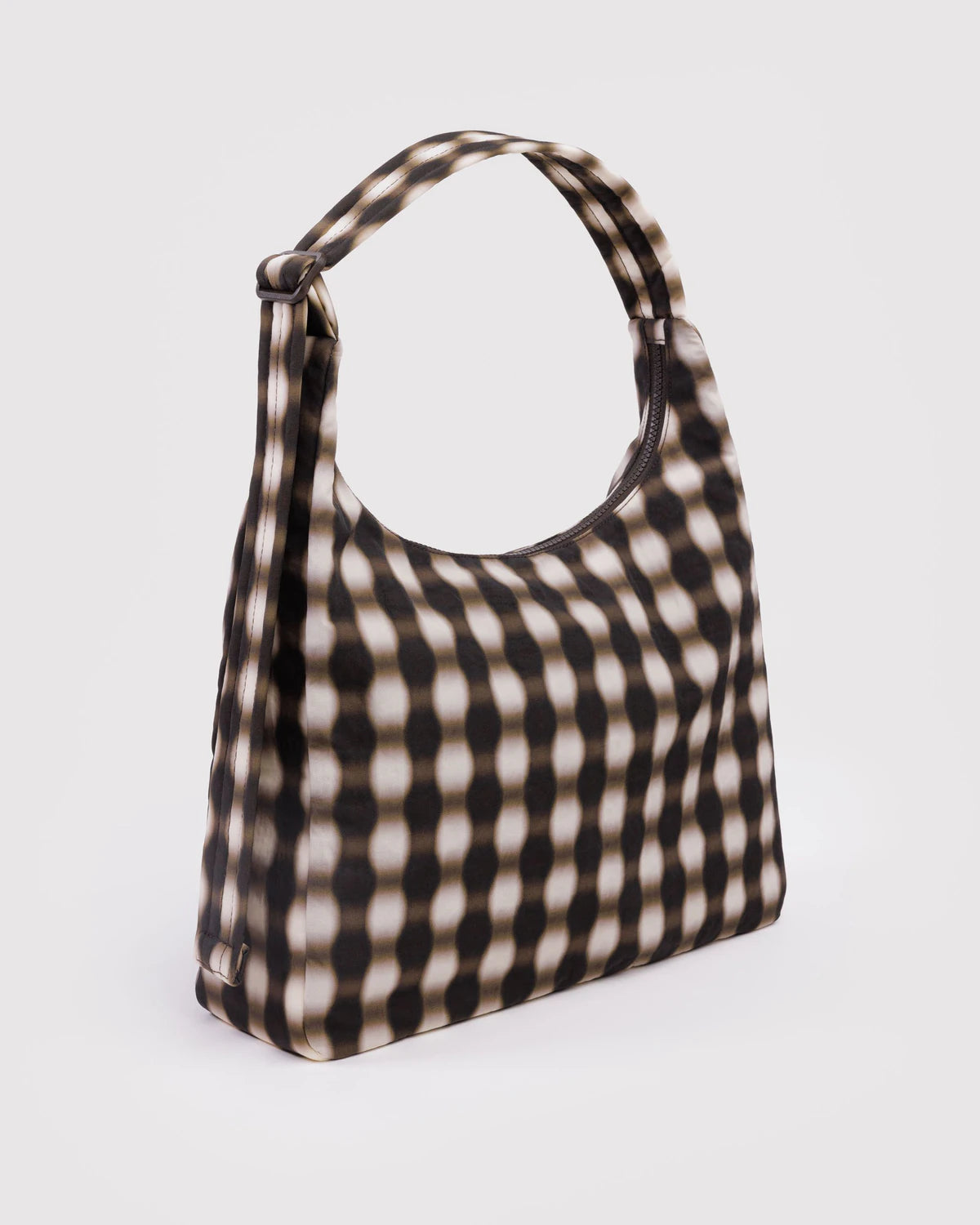 Nylon Shoulder Bag - Blurred Gingham Brown - Proper