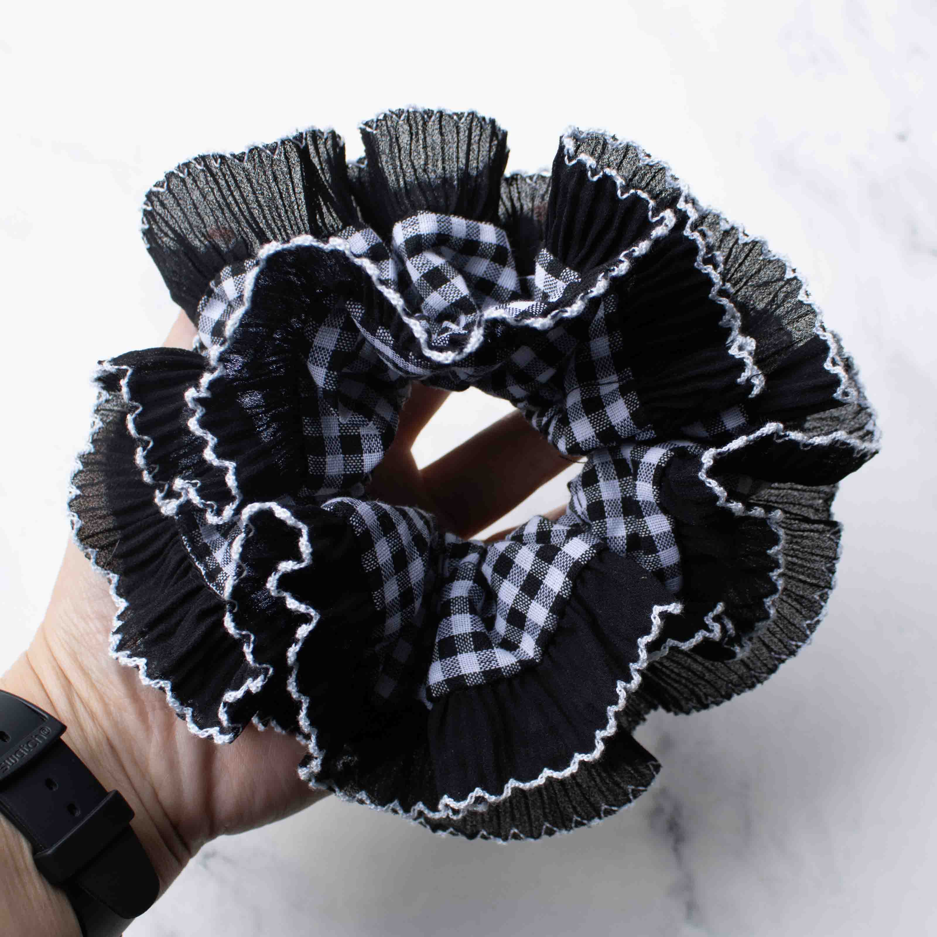 Pleated Ruffle Hair Scrunchies - Proper