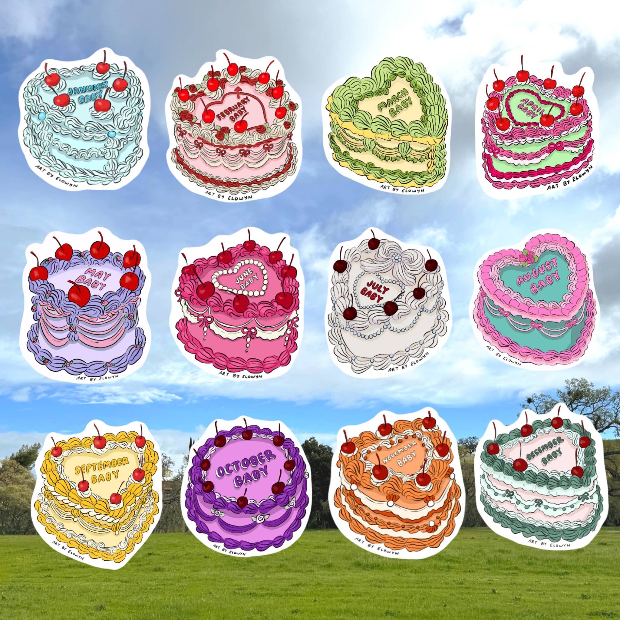 Birth Month Cakes - Proper