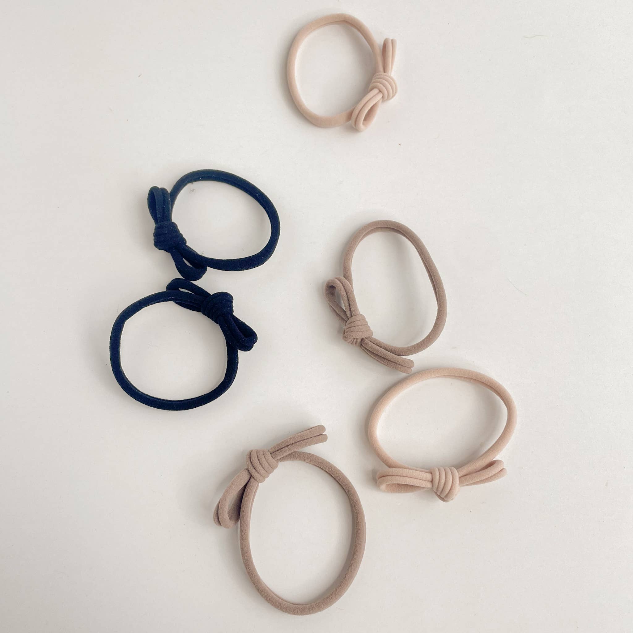 Seamless Knotted Bow Hair Tie Set
