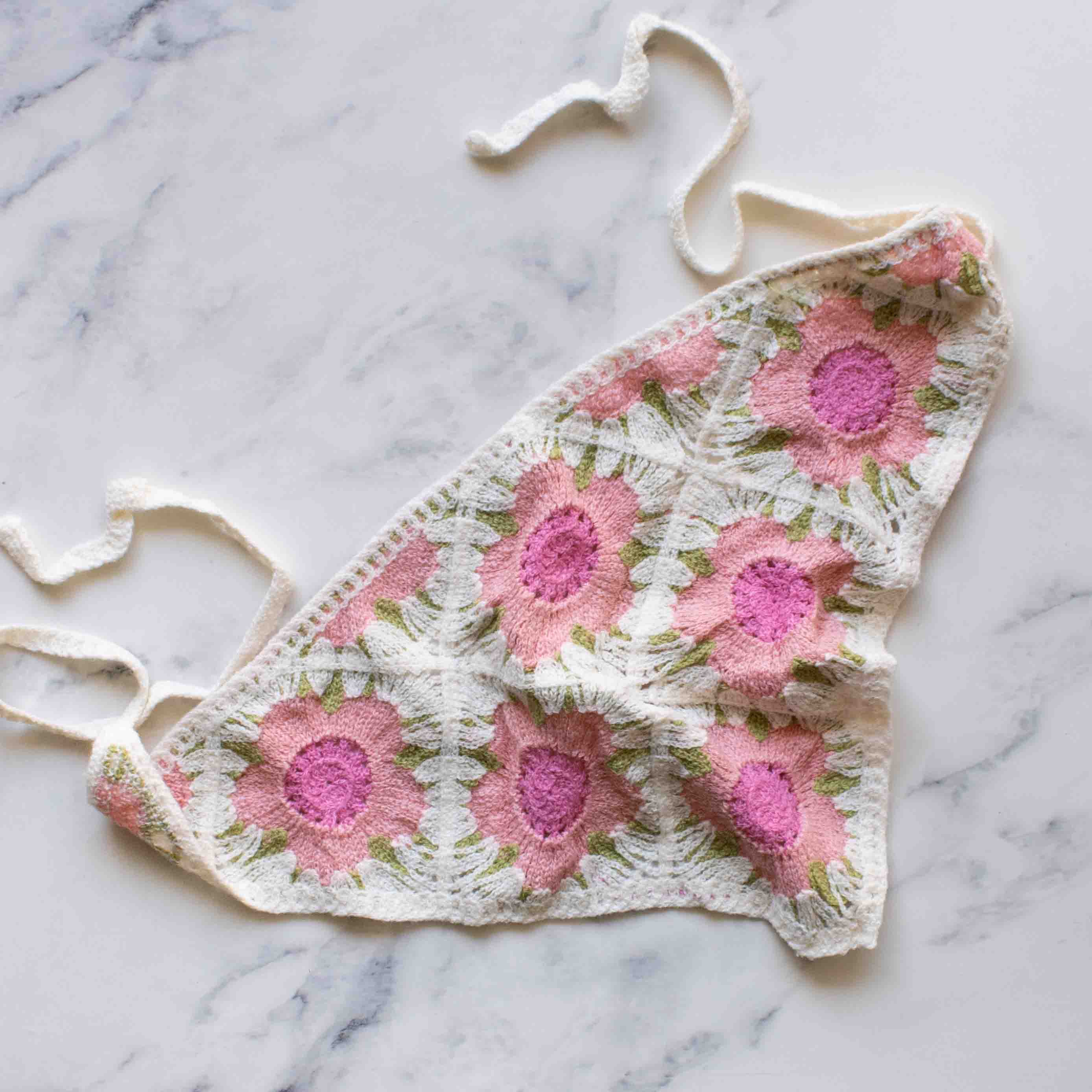 Crochet Triangle Headscarf