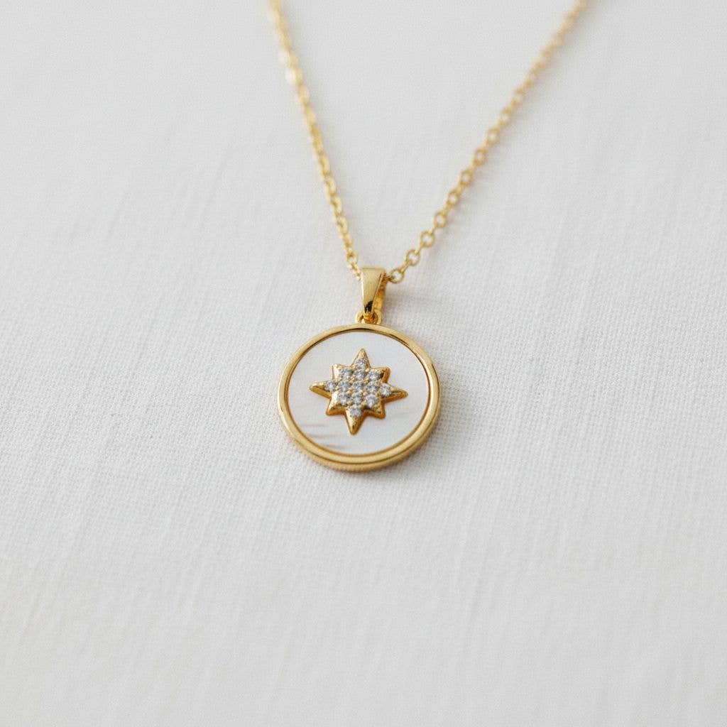 Star CZ Shell Necklace