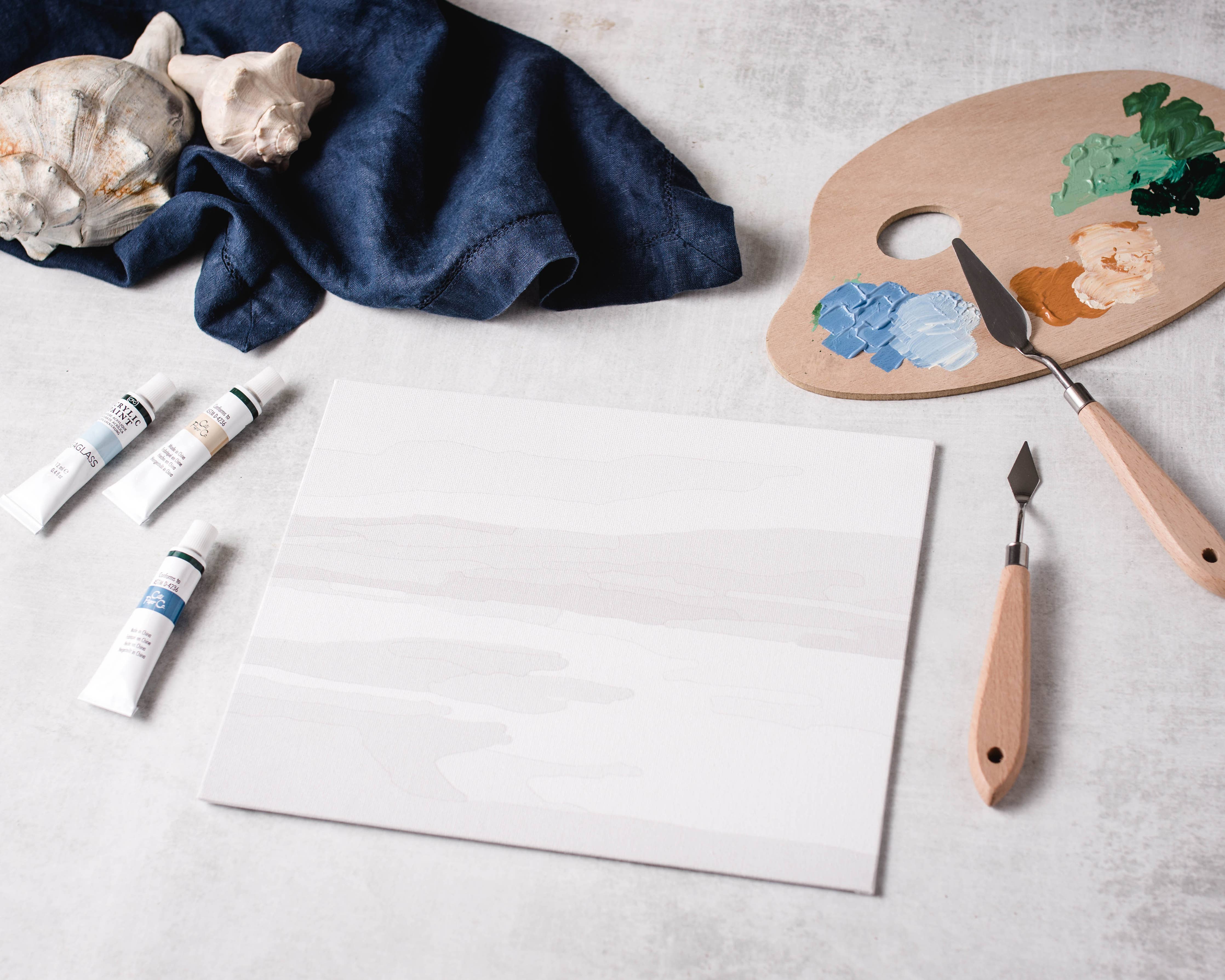 Coastal Cliffs Palette Knife Painting Kit - Proper