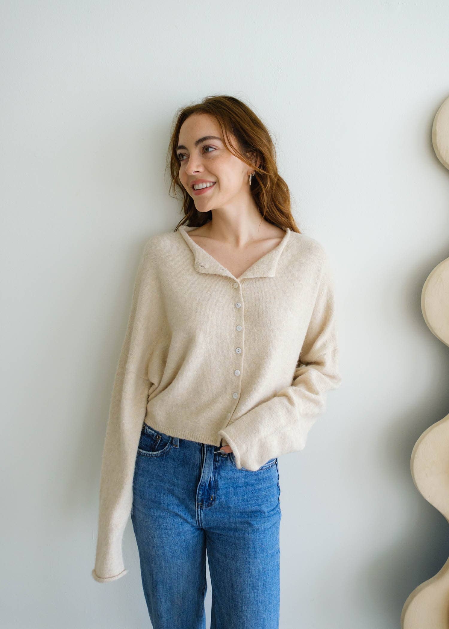 Natural Piper Cardigan - Proper
