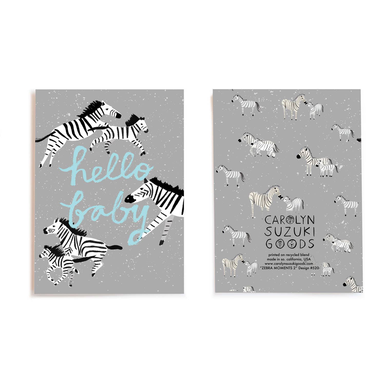 Zebra Moment - Baby Card - Proper