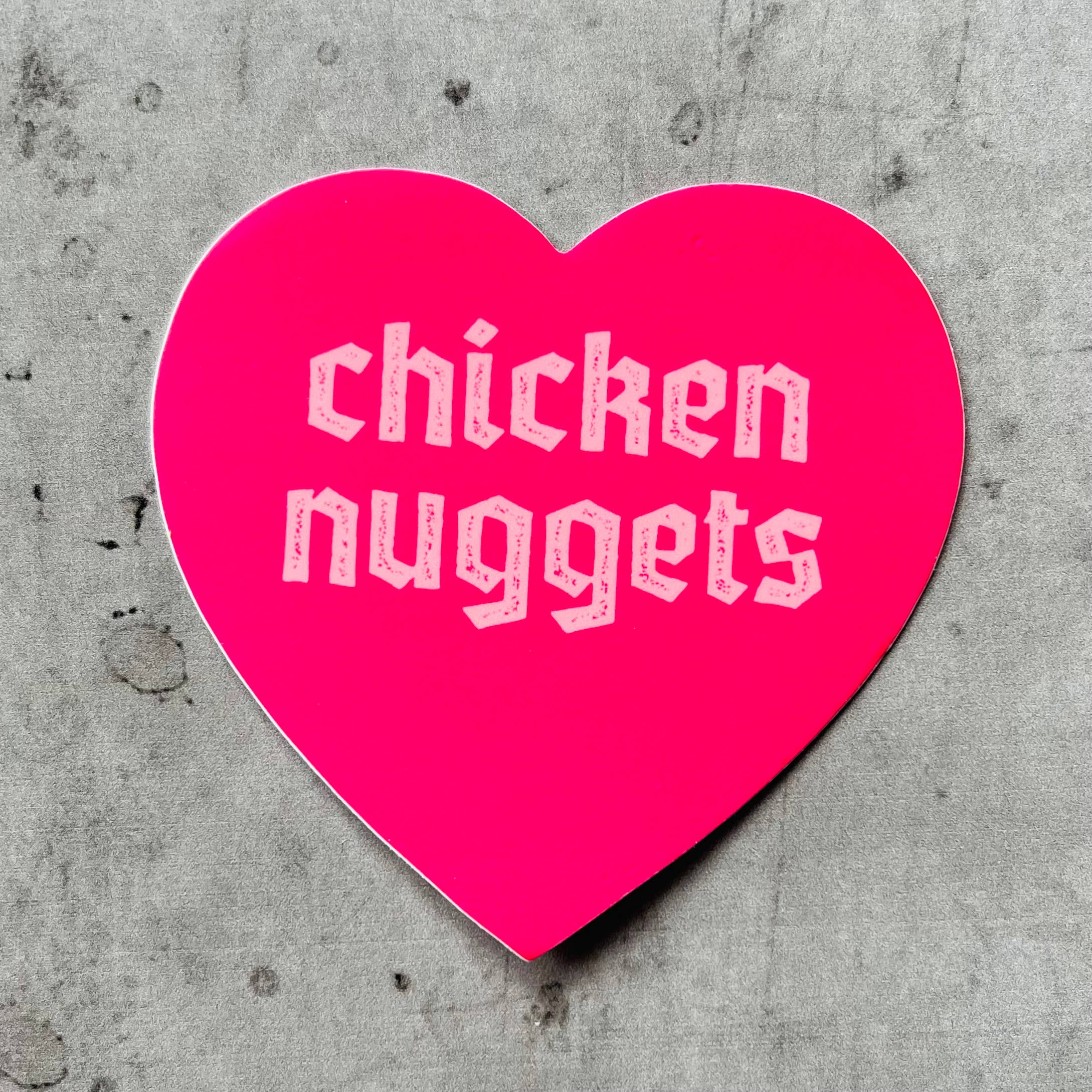 Chicken Nuggets Heart Sticker - Proper
