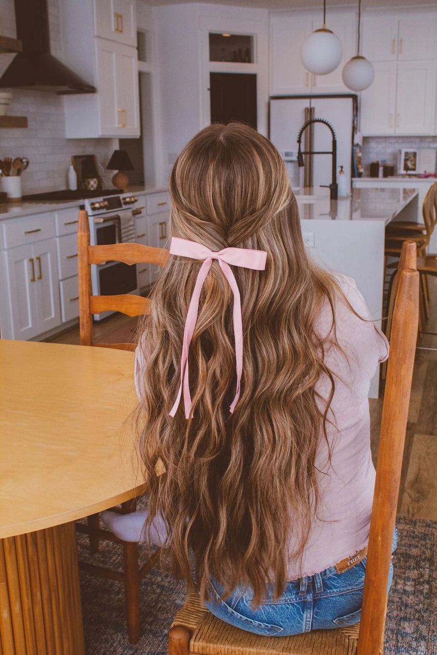 Satin Ribbon Long Bow Clip - Proper