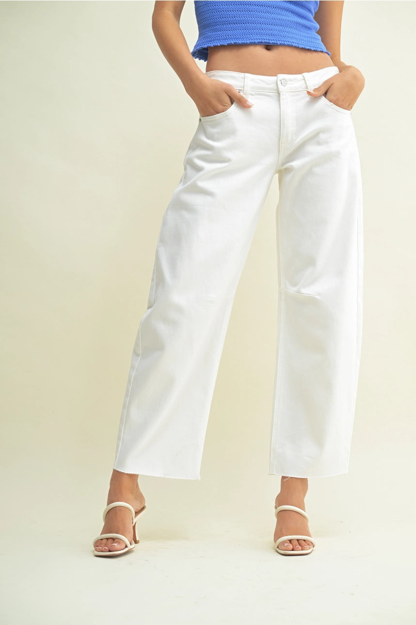 White Barrel Jeans - Proper