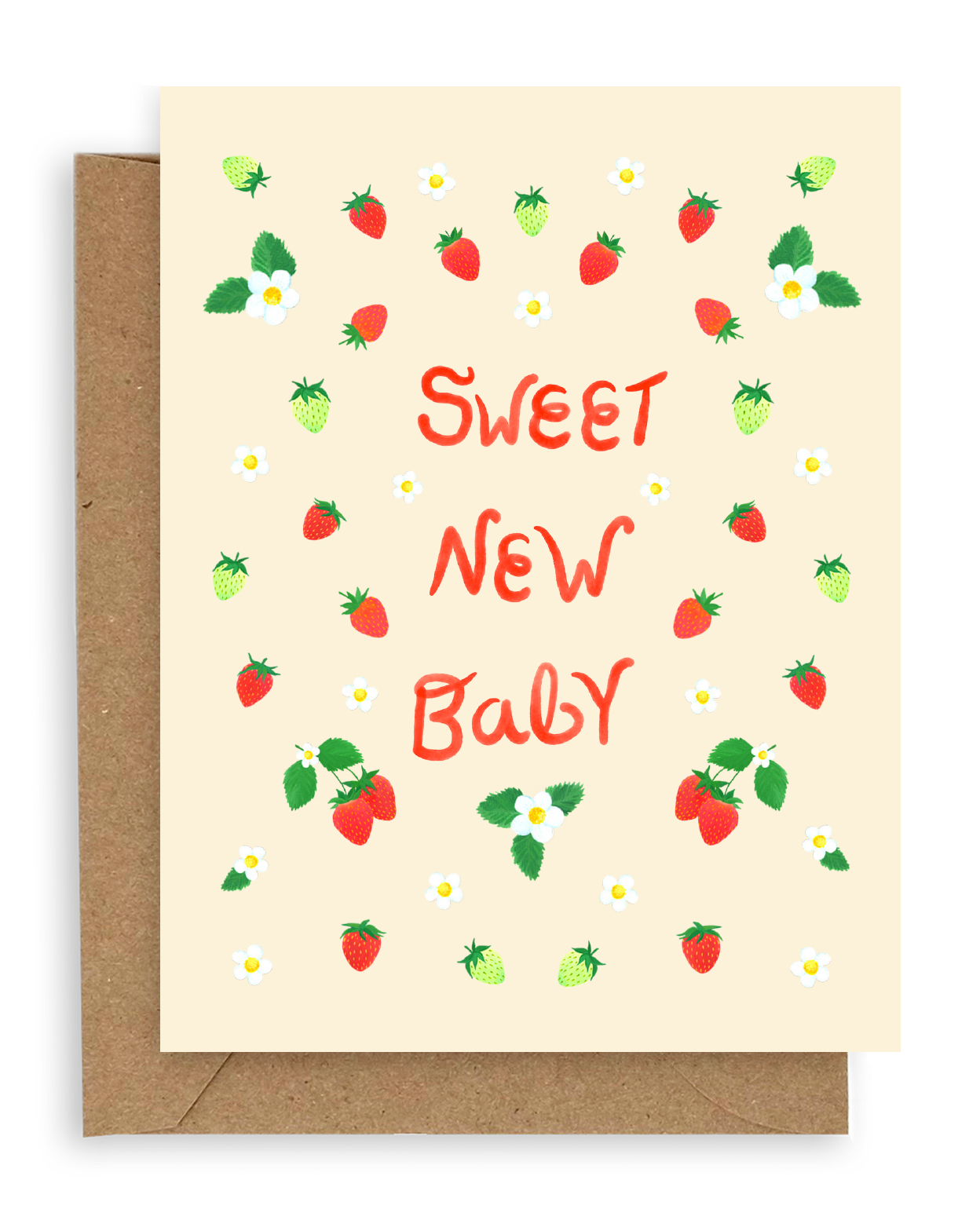 Strawberries Sweet Baby Card - Proper