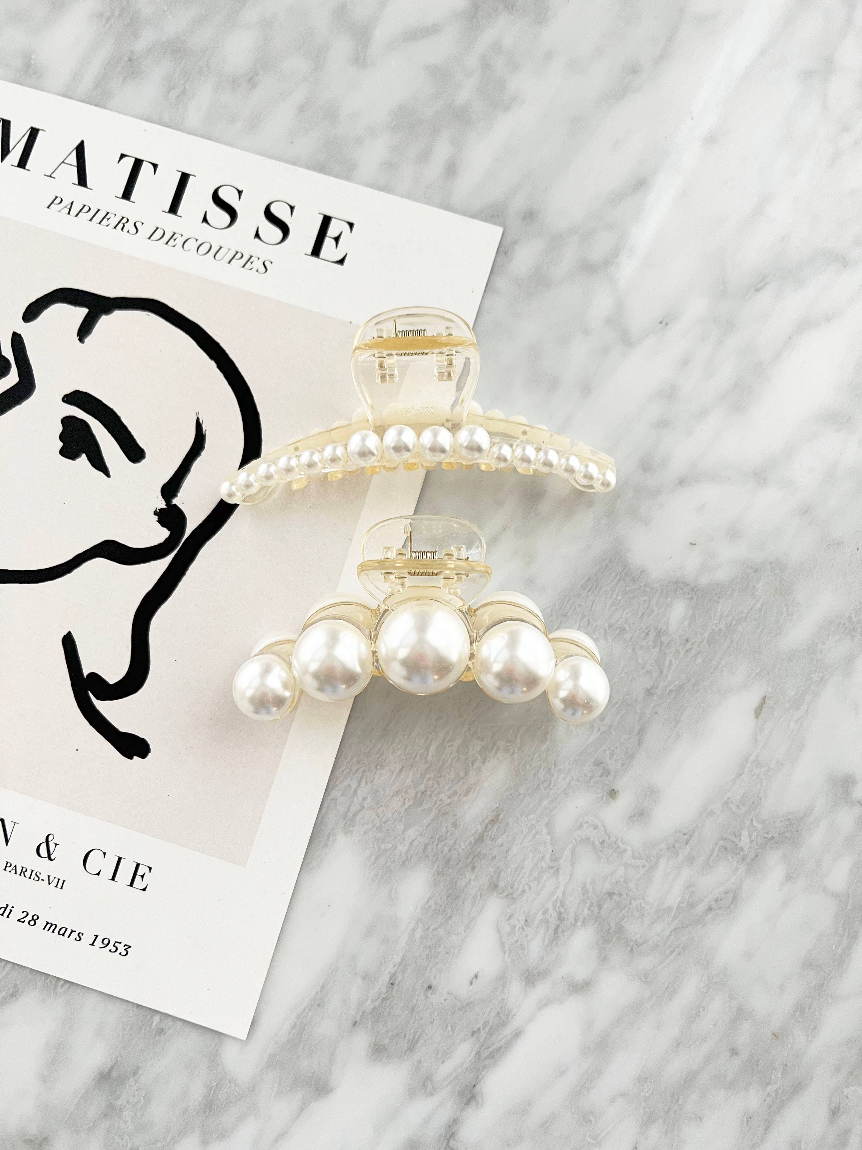 Pearl 3.5" Hair Clips, Hair Claw (FIONA/FIBI) - Proper