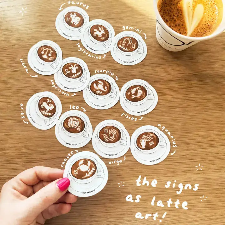 Mini Zodiac Latte Stickers