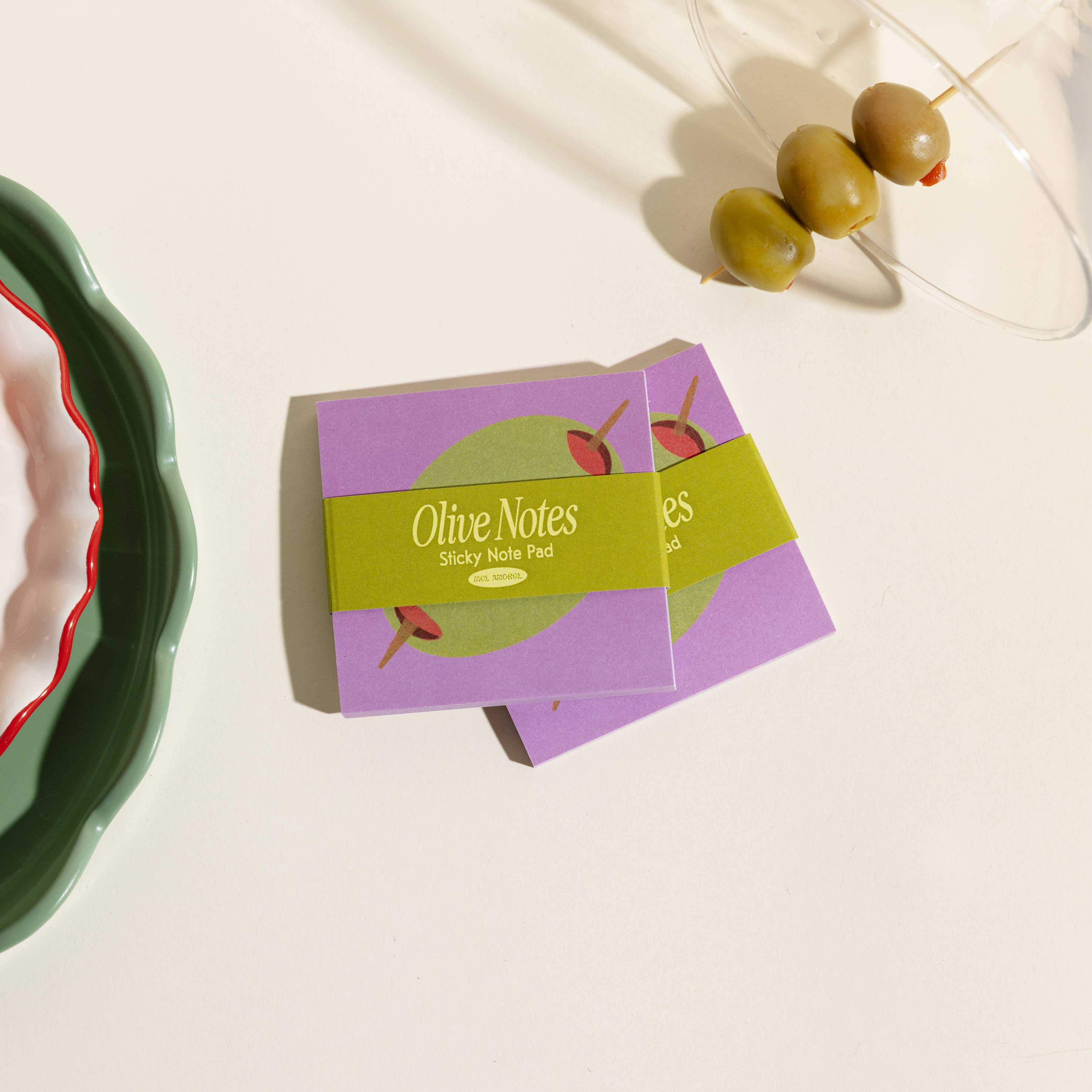Olive Sticky Notes - Proper