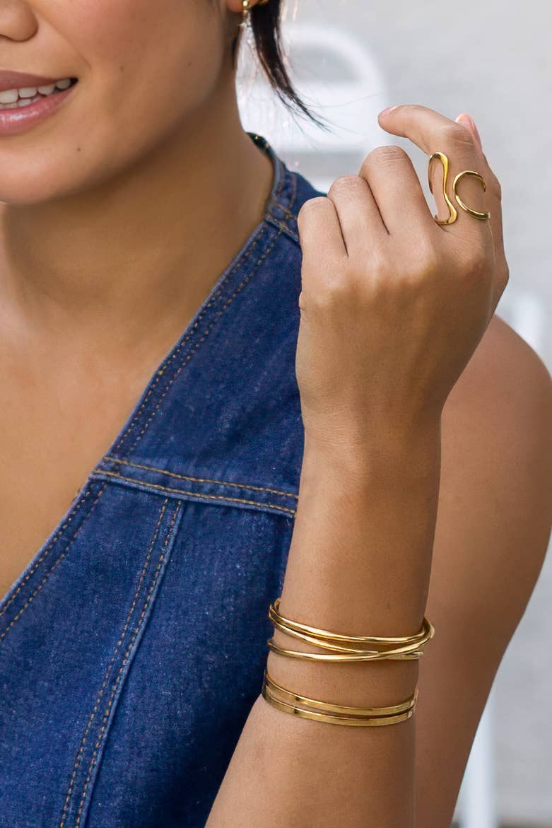 Side by Side Ring - 18K Gold Plated - Proper