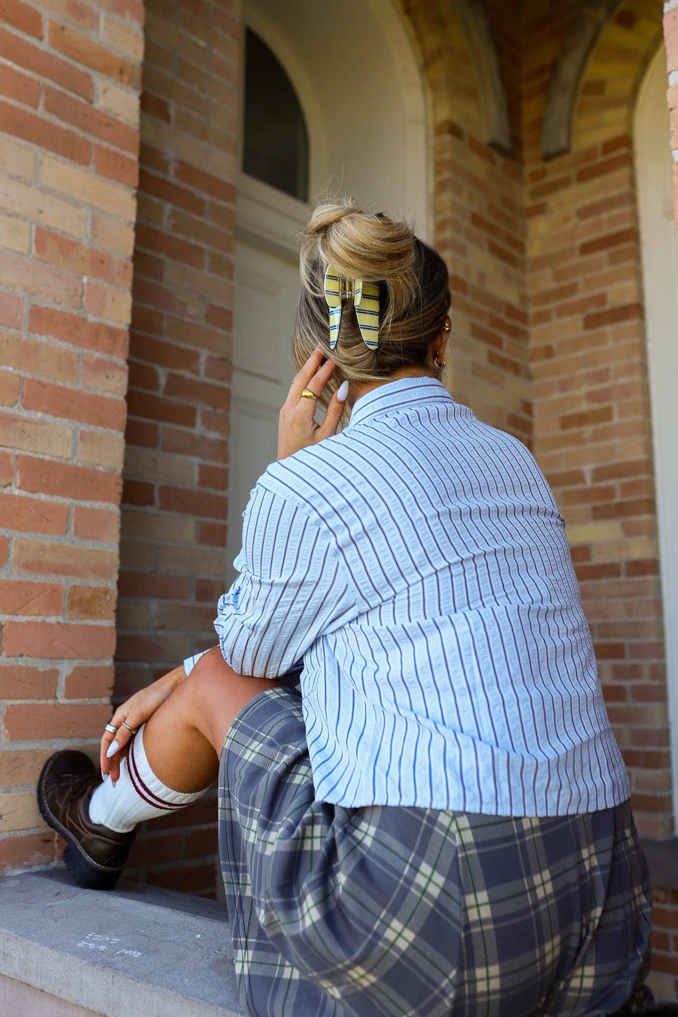 Pinstripe Claw Clip - Proper