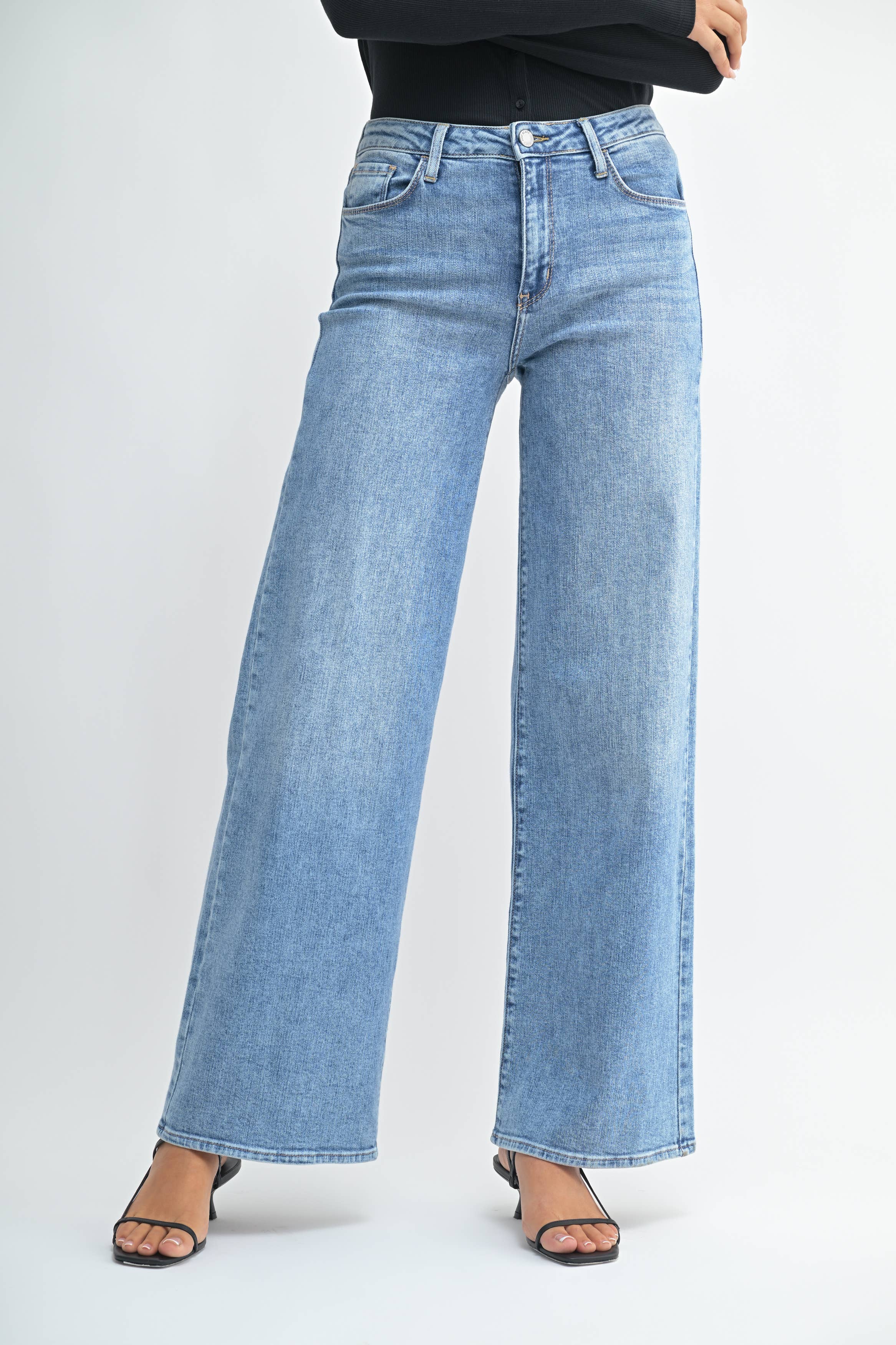 Stretchy Wide Leg Jeans - Proper