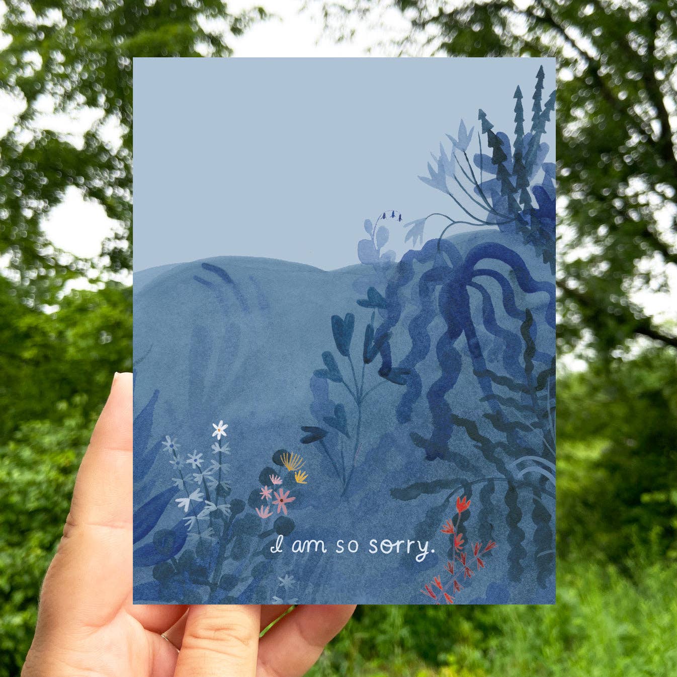I Am So Sorry Blue Greeting Card - Proper
