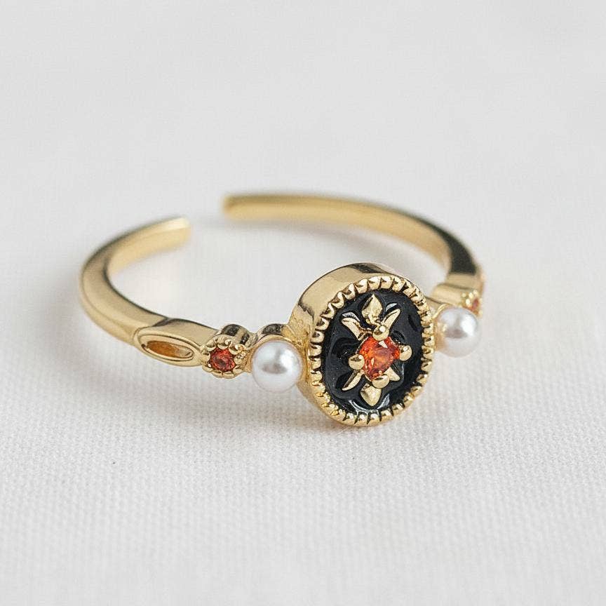 Vintage Inspired Enamel Ring