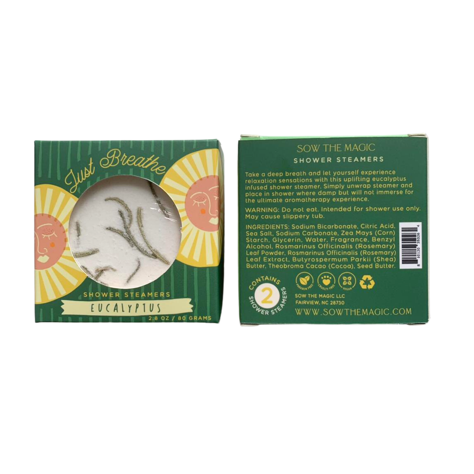 Just Breathe Eucalyptus Shower Steamer Duo - Proper