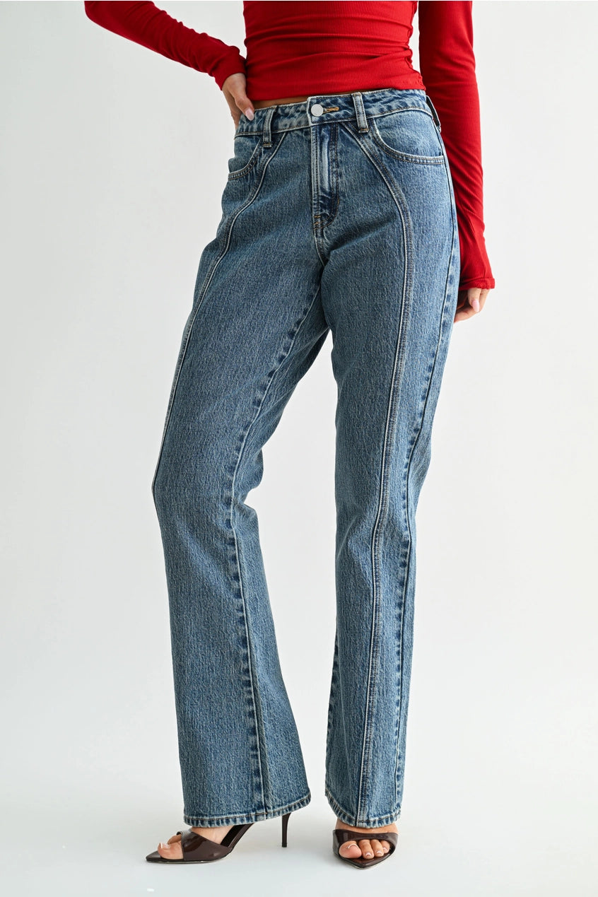 Seamed Bootcut Jeans