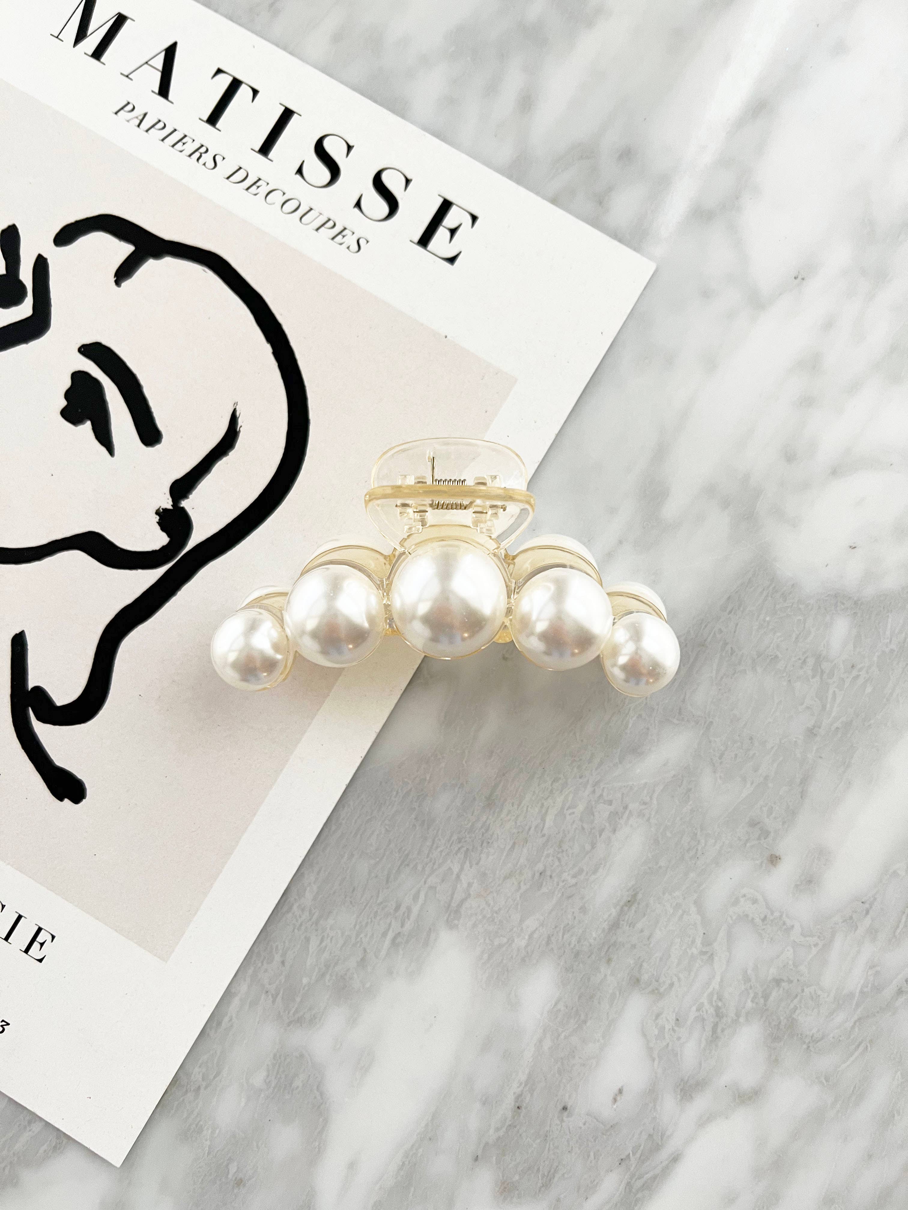 Pearl 3.5" Hair Clips, Hair Claw (FIONA/FIBI) - Proper