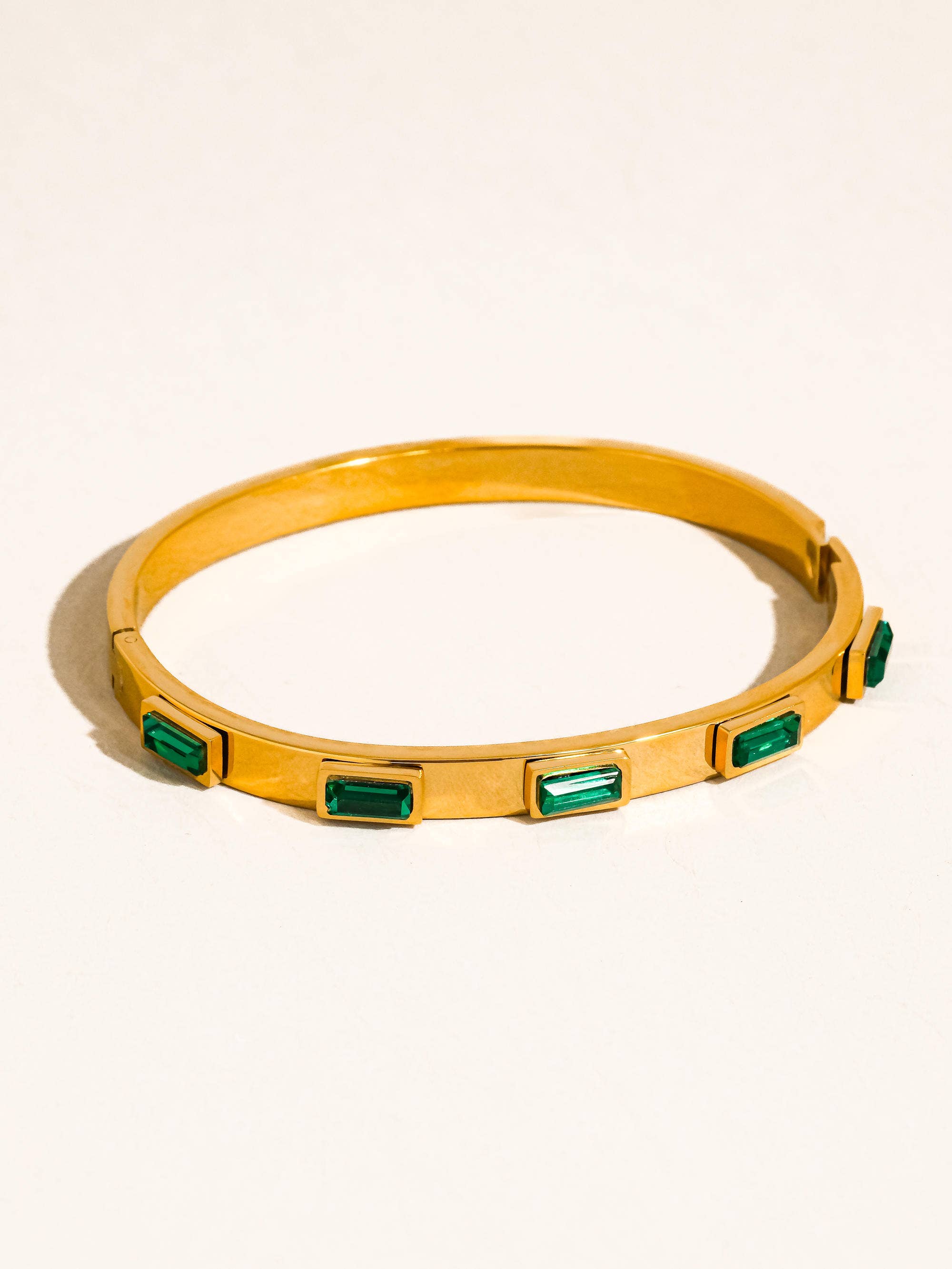 Tanith Baguette CZ Bangle Bracelet - Proper