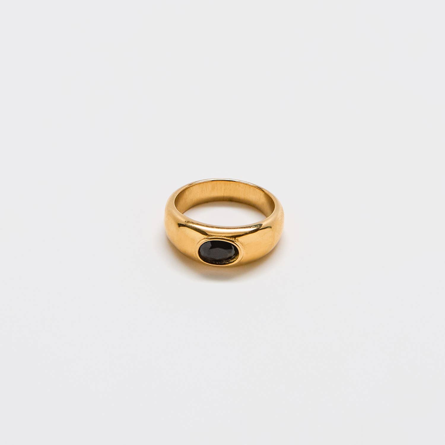 Black Pave Signet Ring - Proper