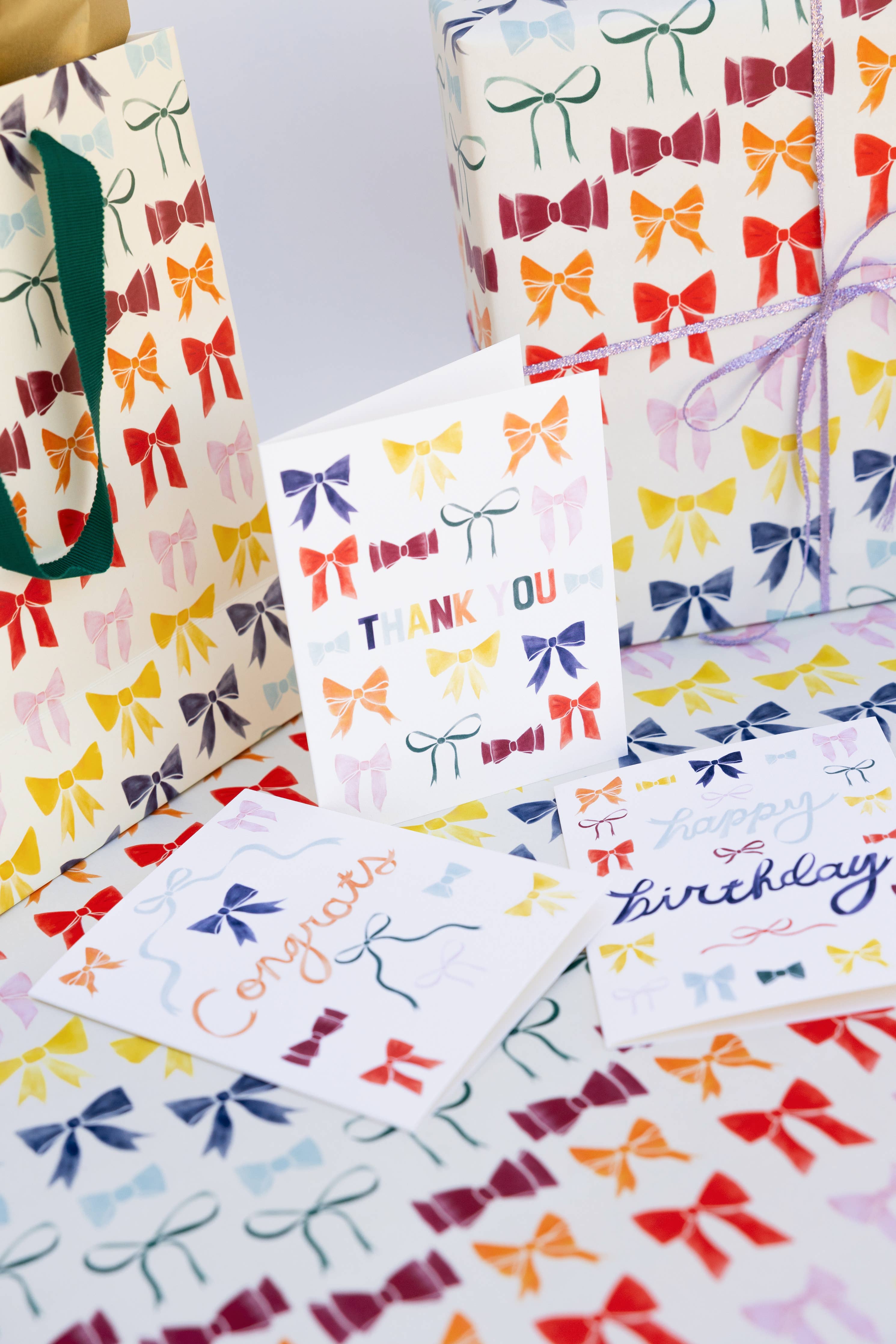 Rainbow Bows Congrats Card - Proper