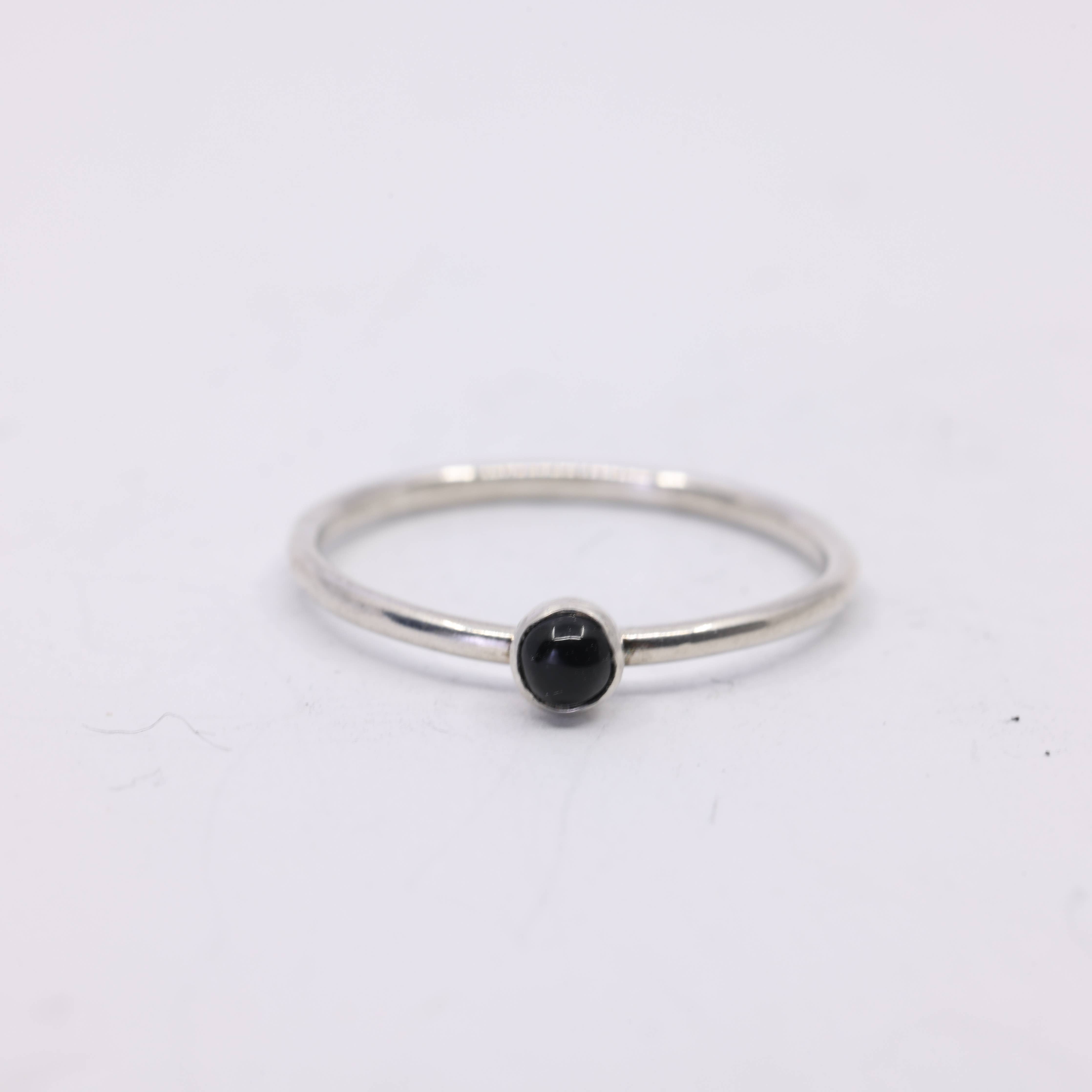 Mini Black Onyx Stacking Ring - Proper