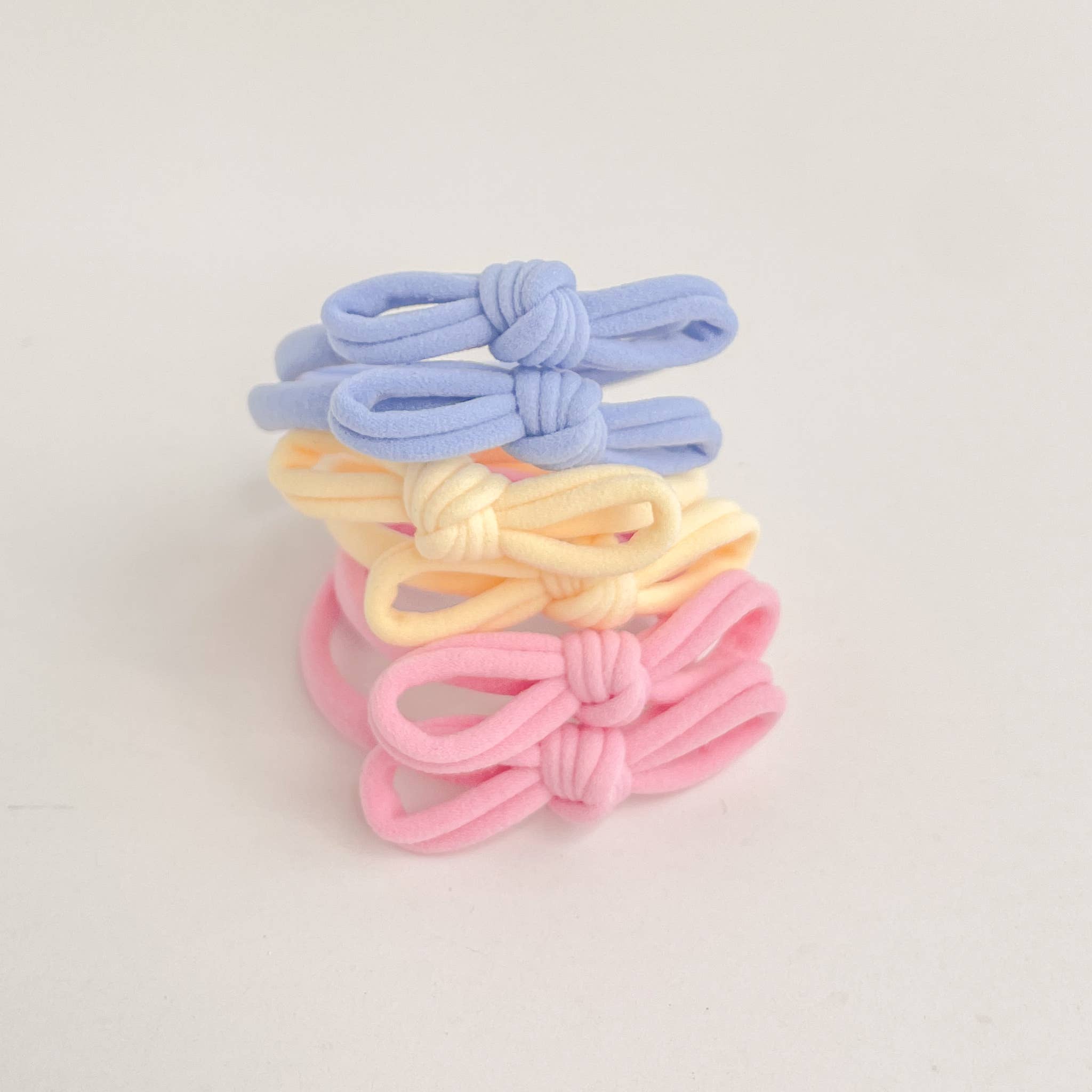 Seamless Knotted Bow Hair Tie Set