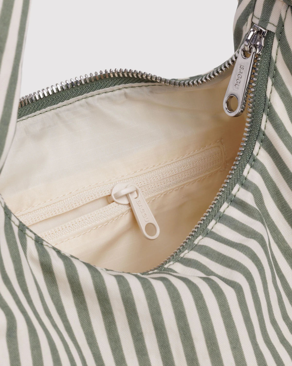 Small Nylon Meringue Bag - Sage Stripe - Proper