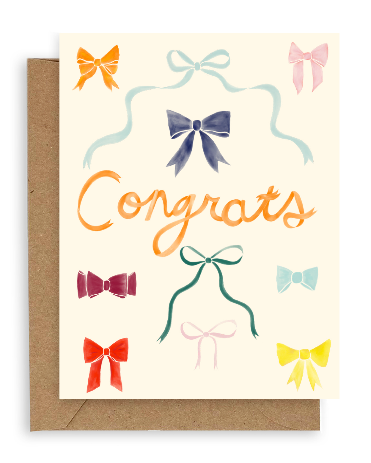 Rainbow Bows Congrats Card - Proper
